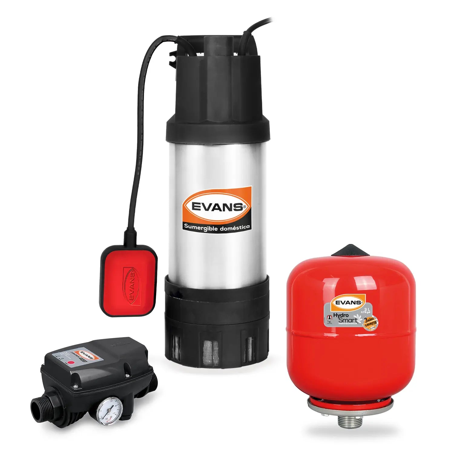 Kit Integral de presión 1 HP Marca EVANS. Modelo: KIT-SUM4