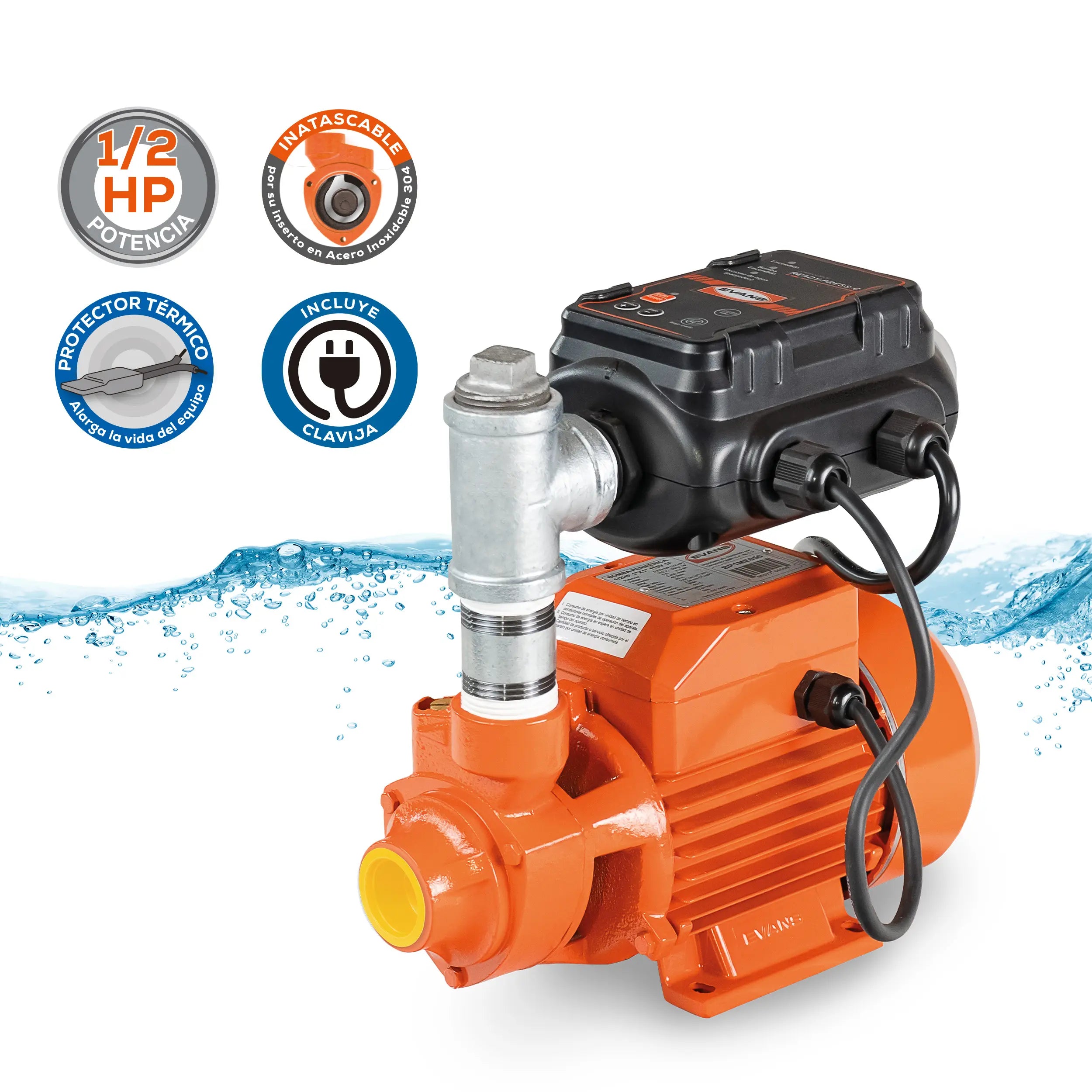 Sistema Integral de Presión 0.5HP Marca EVANS. Modelo: SEP-BP050