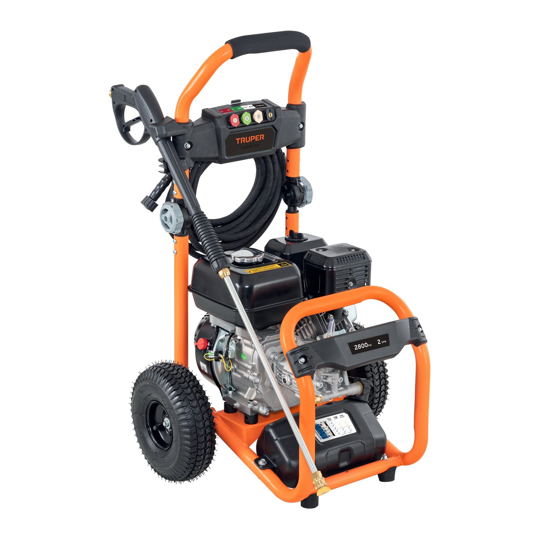 Hidrolavadora con motor a gasolina, 2,800 PSI, TRUPER. Modelo: LAGAS-28