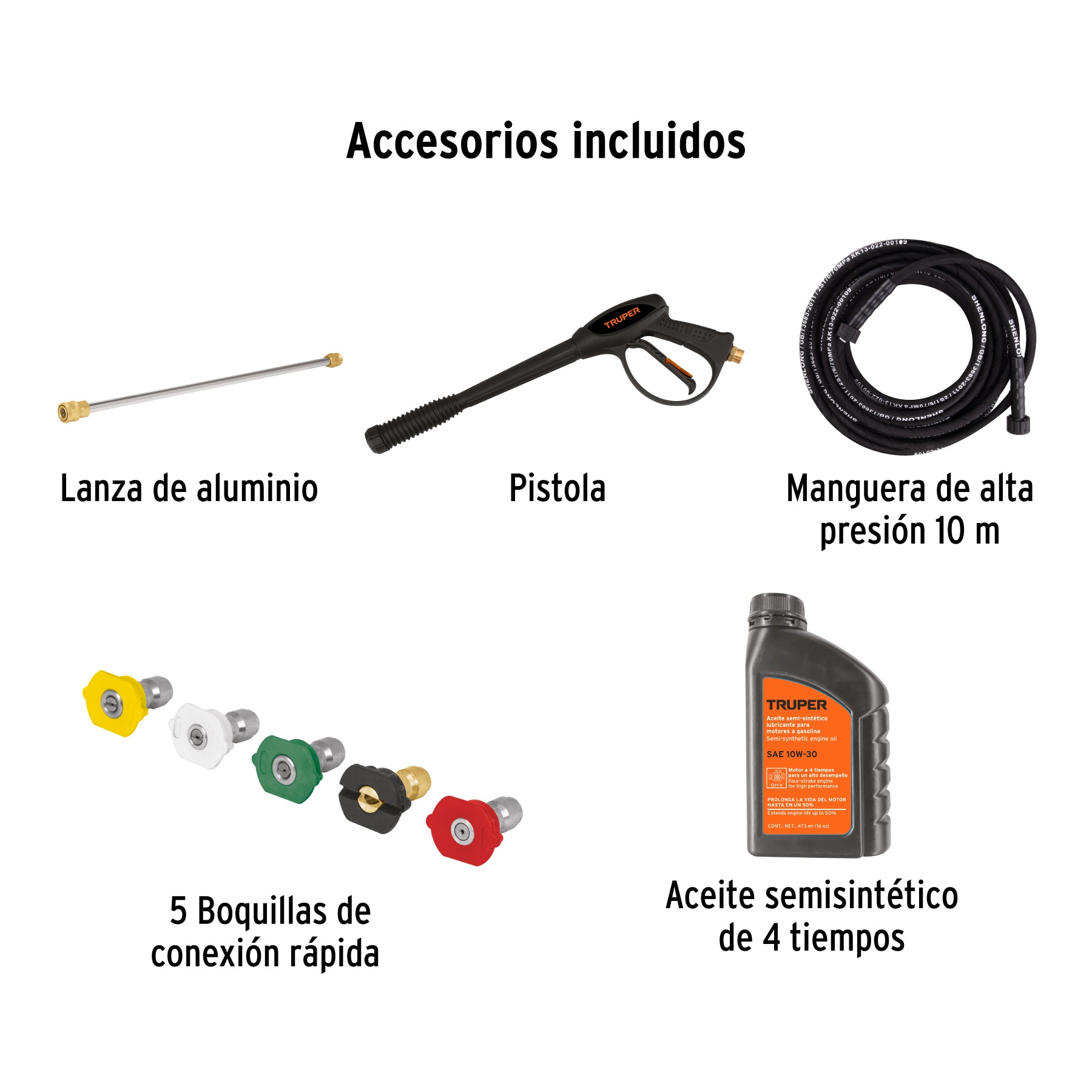 Hidrolavadora con motor a gasolina, 2,800 PSI, TRUPER. Modelo: LAGAS-28