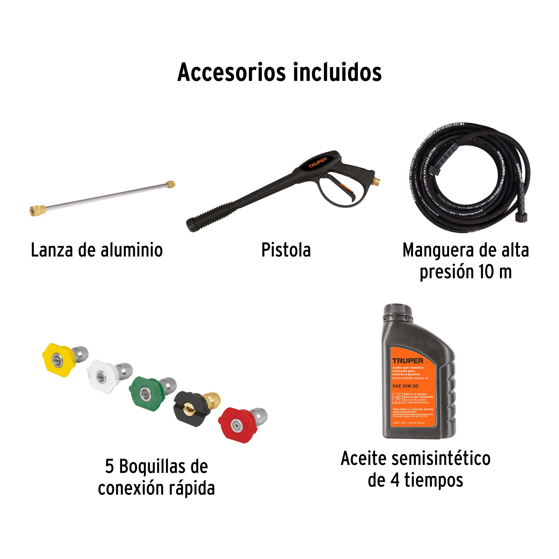 Hidrolavadora con motor a gasolina, 3,300 PSI, TRUPER. Modelo: LAGAS-33