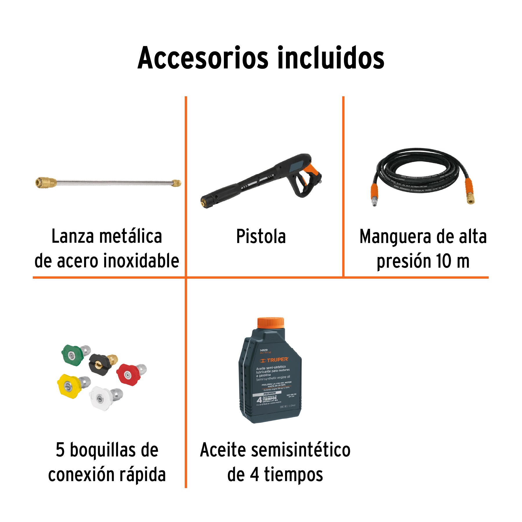 Hidrolavadora con motor a gasolina, 4000 PSI, TRUPER. Modelo: LAGAS-4000