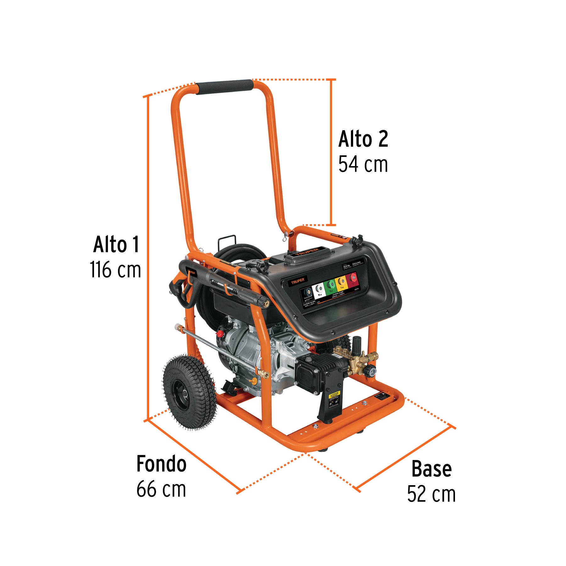Hidrolavadora con motor a gasolina, 4000 PSI, TRUPER. Modelo: LAGAS-4000