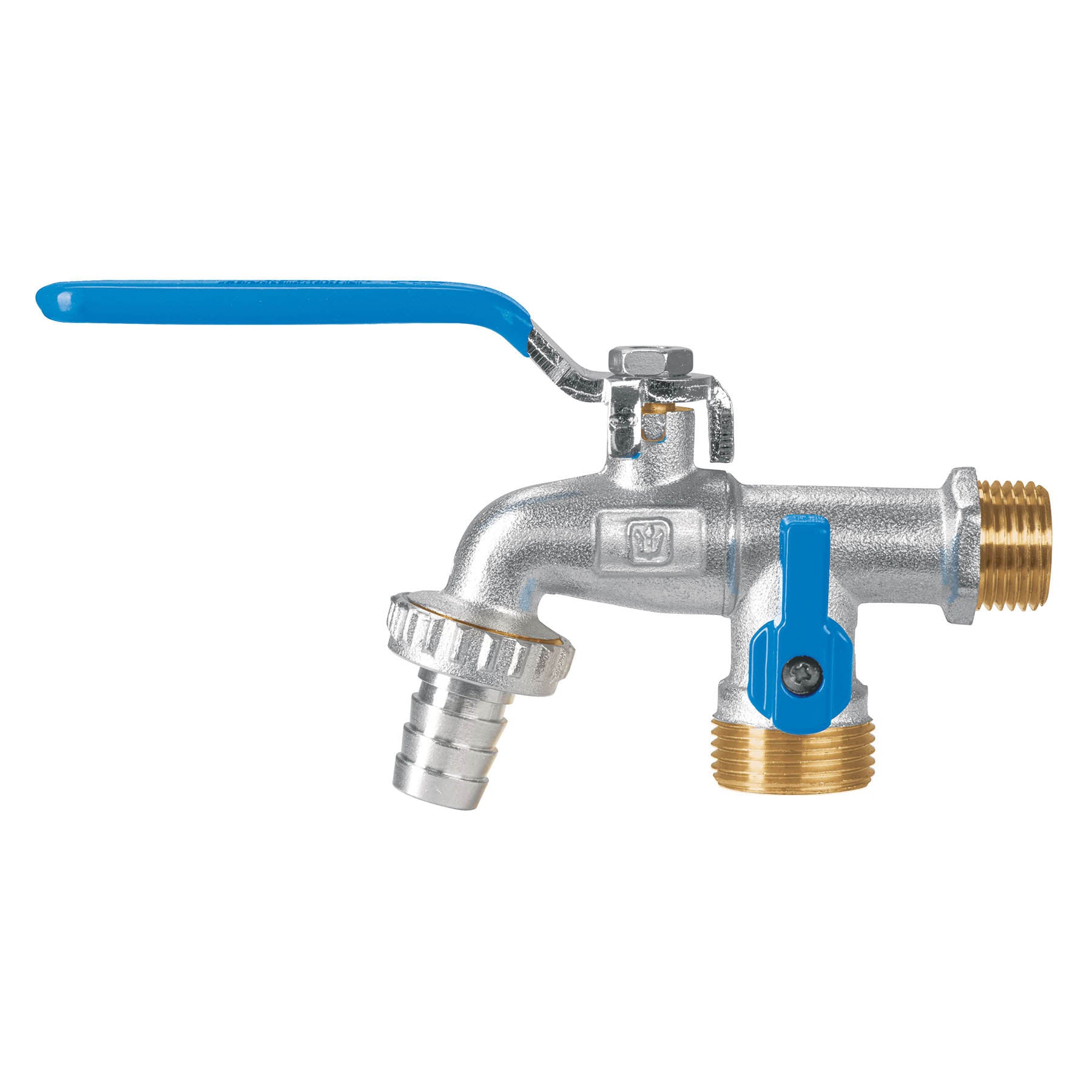 Llave de esfera doble salida 1/2' de latón, FOSET. Modelo: LLED-265L