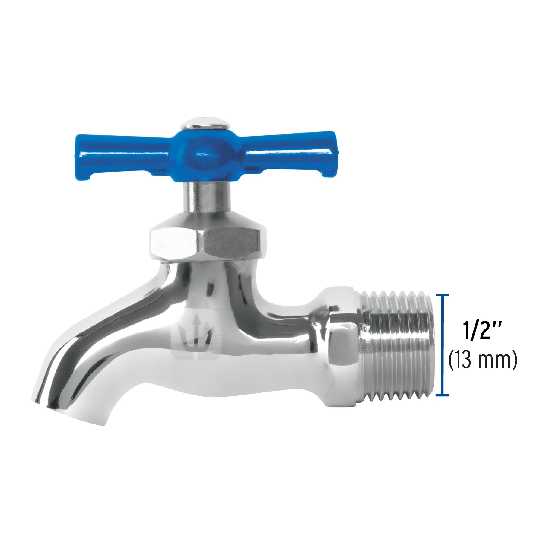 Llave de nariz de latón cromado, 135 g, entrada 1/2', FOSET. Modelo: LLJ-135C