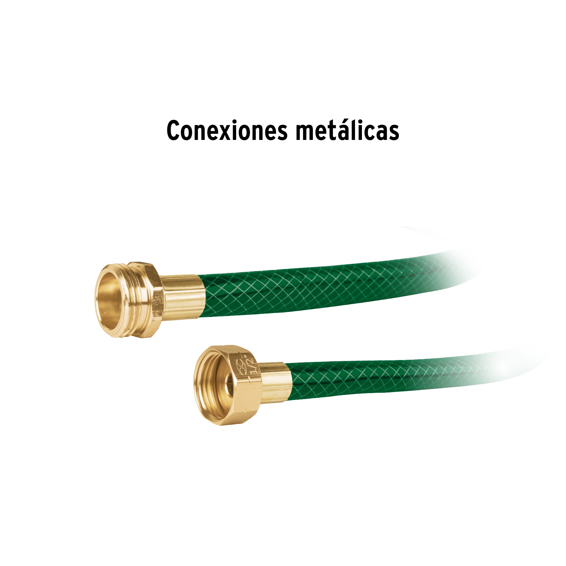 Manguera 1/2' reforzada 3 capas conexiones metal 10m, PRETUL. Modelo: MAN-10X1/2PM