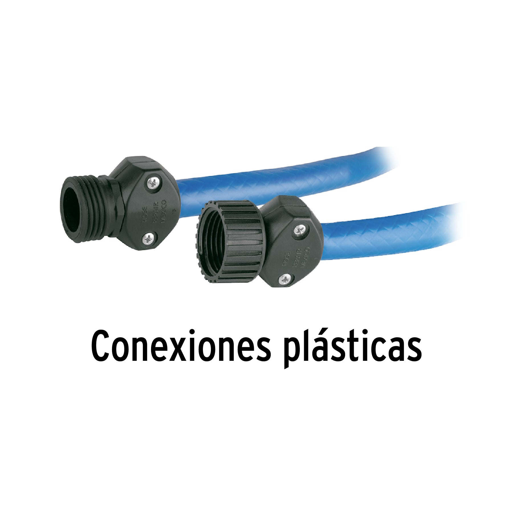 Manguera azul 1/2' 3 capas 15 m conexiones plásticas, PRETUL. Modelo: MAN-15X1/2PA