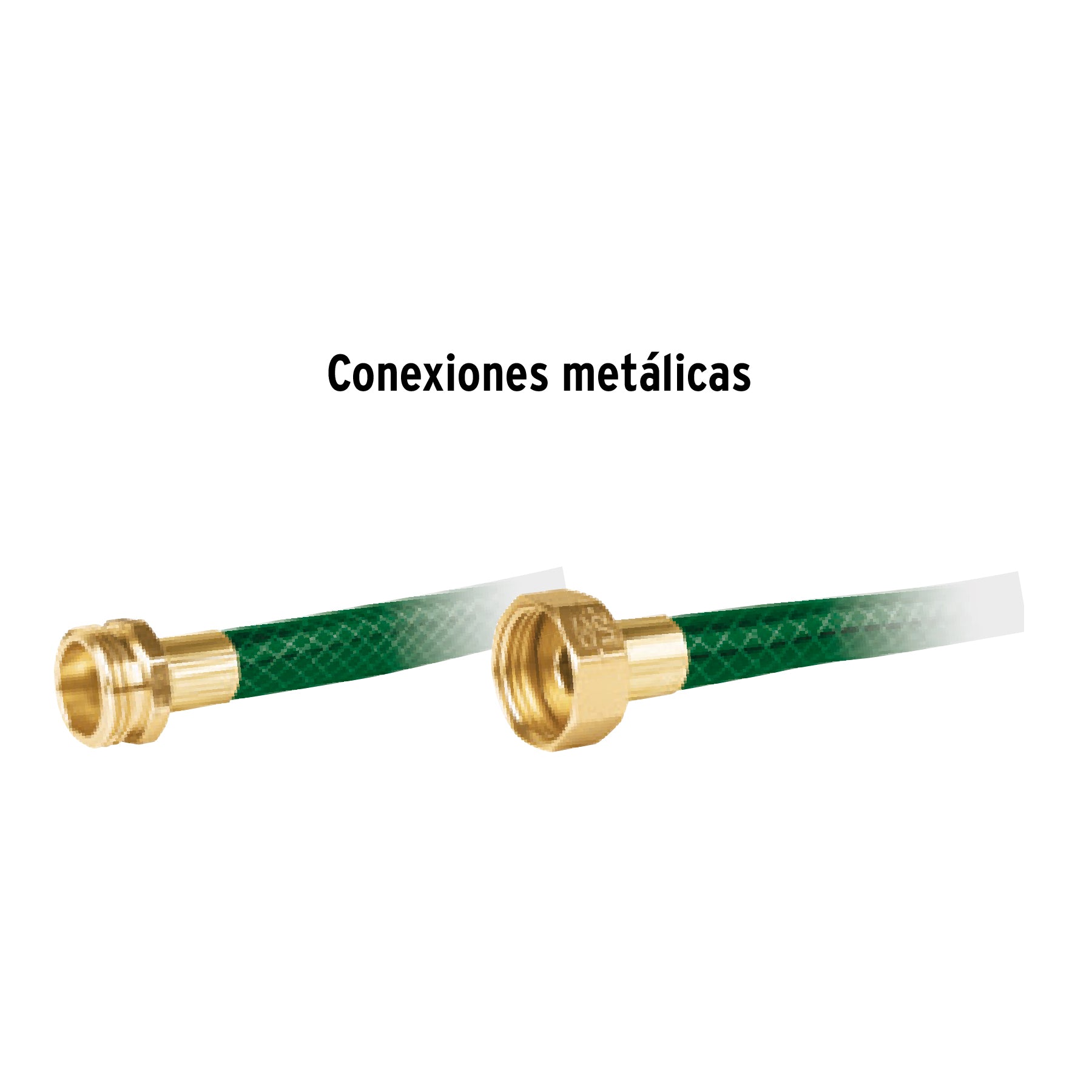 Manguera 1/2' reforzada 3 capas conexiones metal 20m, PRETUL. Modelo: MAN-20X1/2PM