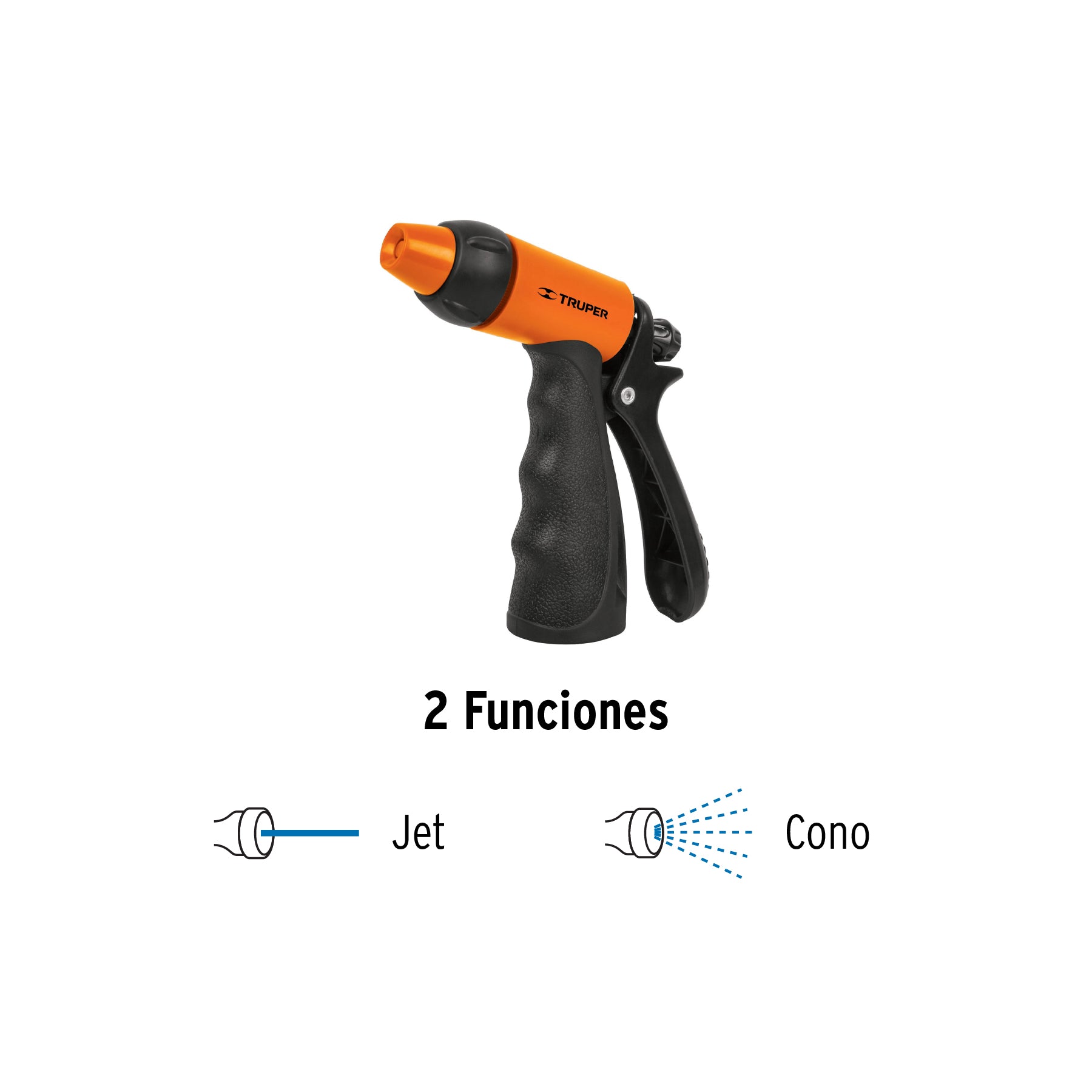 Combo manguera MAN-15X1/2RE y pistola de riego PR-401. Modelo: MAN15RE-PR401