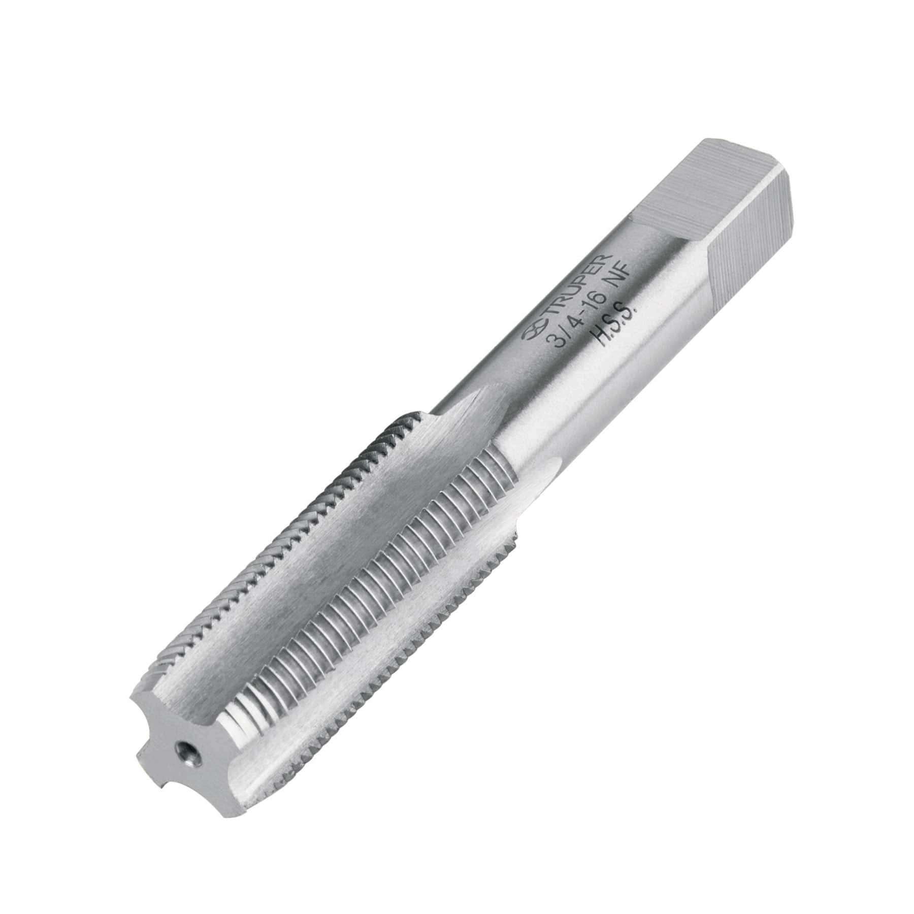 Machuelo semicónico 3/4'x16 UNF, estuche individual, TRUPER. Modelo: MT-3/4X16