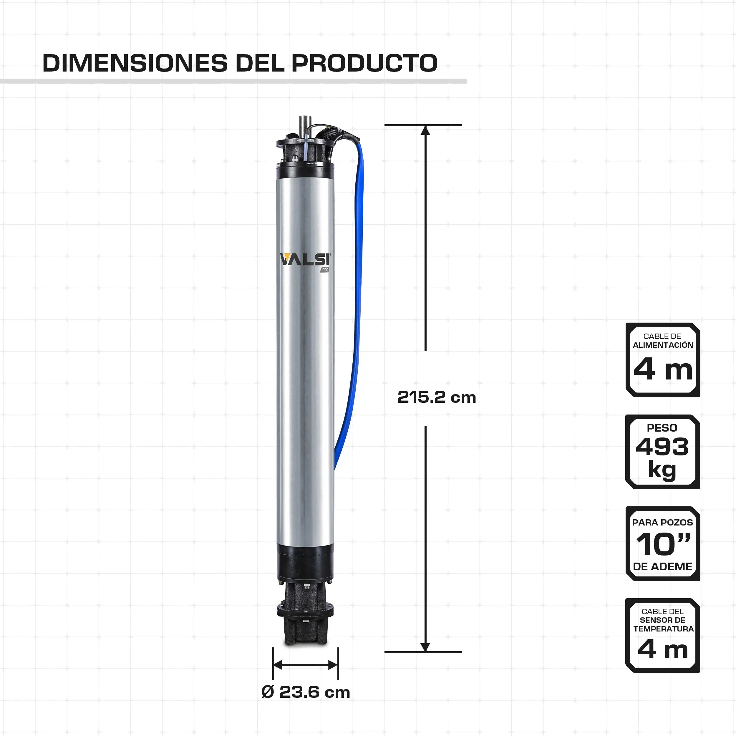 Motor sumergible 10",250HP 440V Marca EVANS. Modelo: VP210S25000H-ST