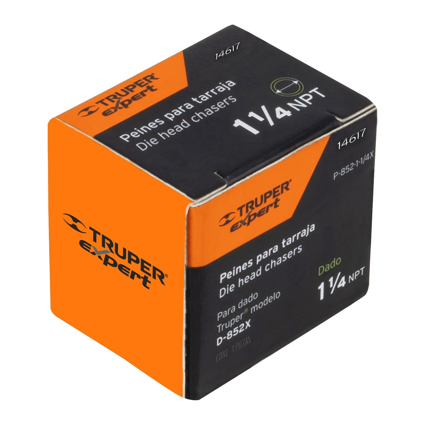 Juego de 4 peines de 1-1/4' para tarrajas T-852X, EXPERT. Modelo: P-852-1-1/4X
