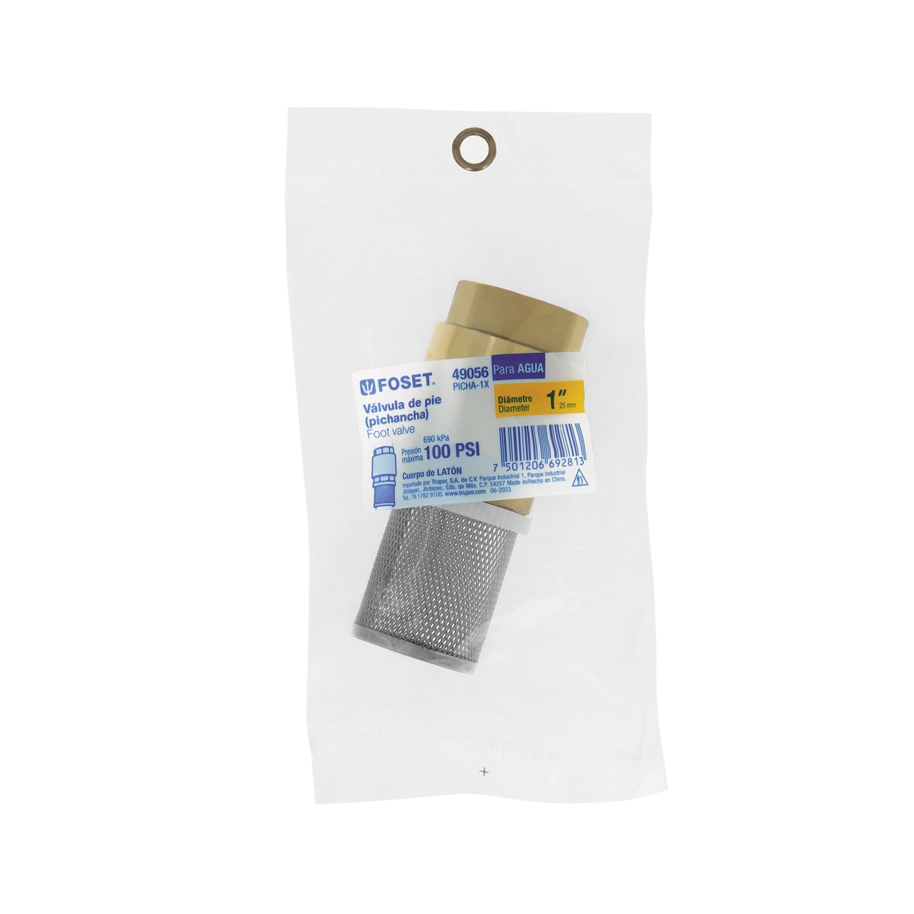 Pichancha con rejilla acero inoxidable 1', FOSET. Modelo: PICHA-1X