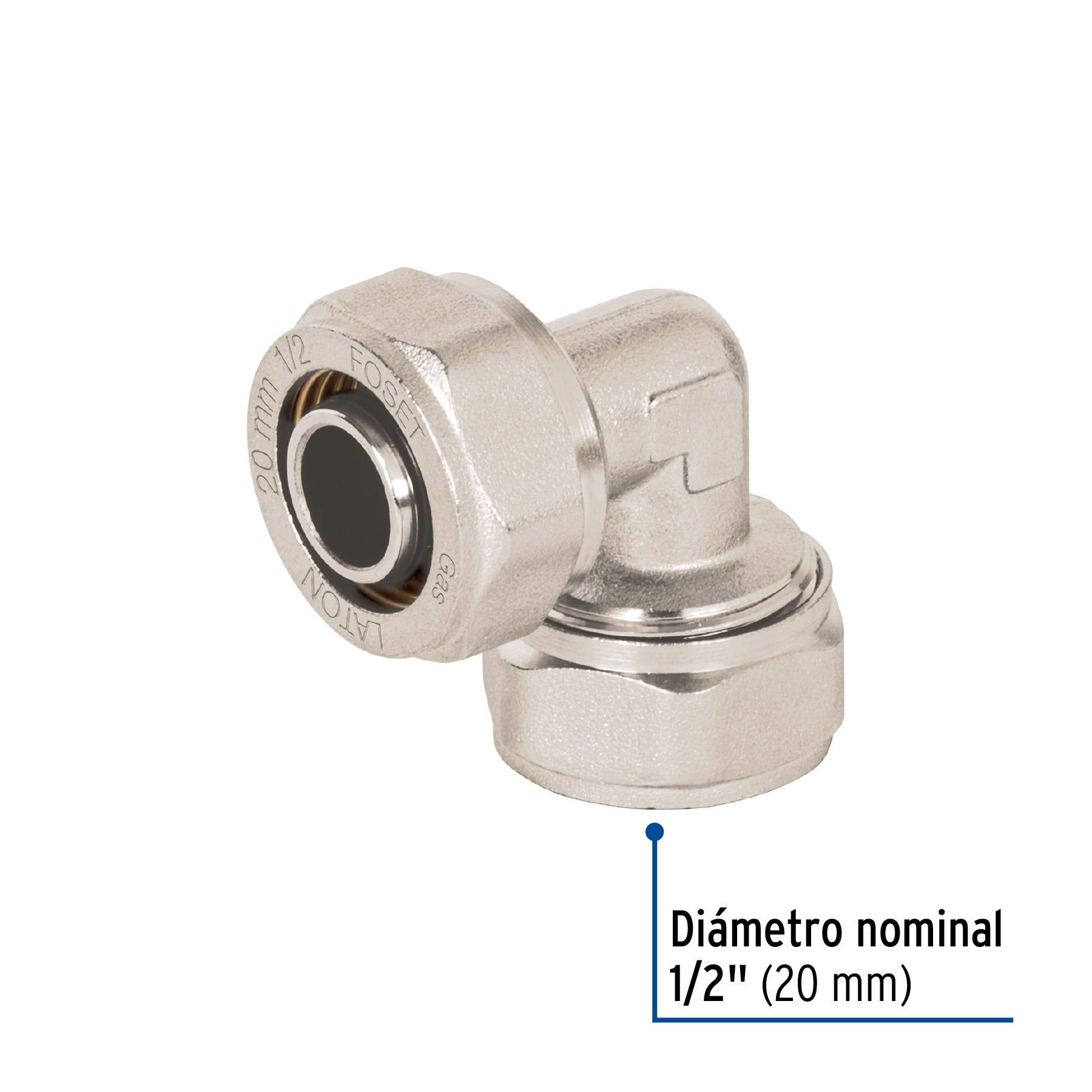 Codo 90° para PEALPE, 1/2', FOSET. Modelo: PPG-12C