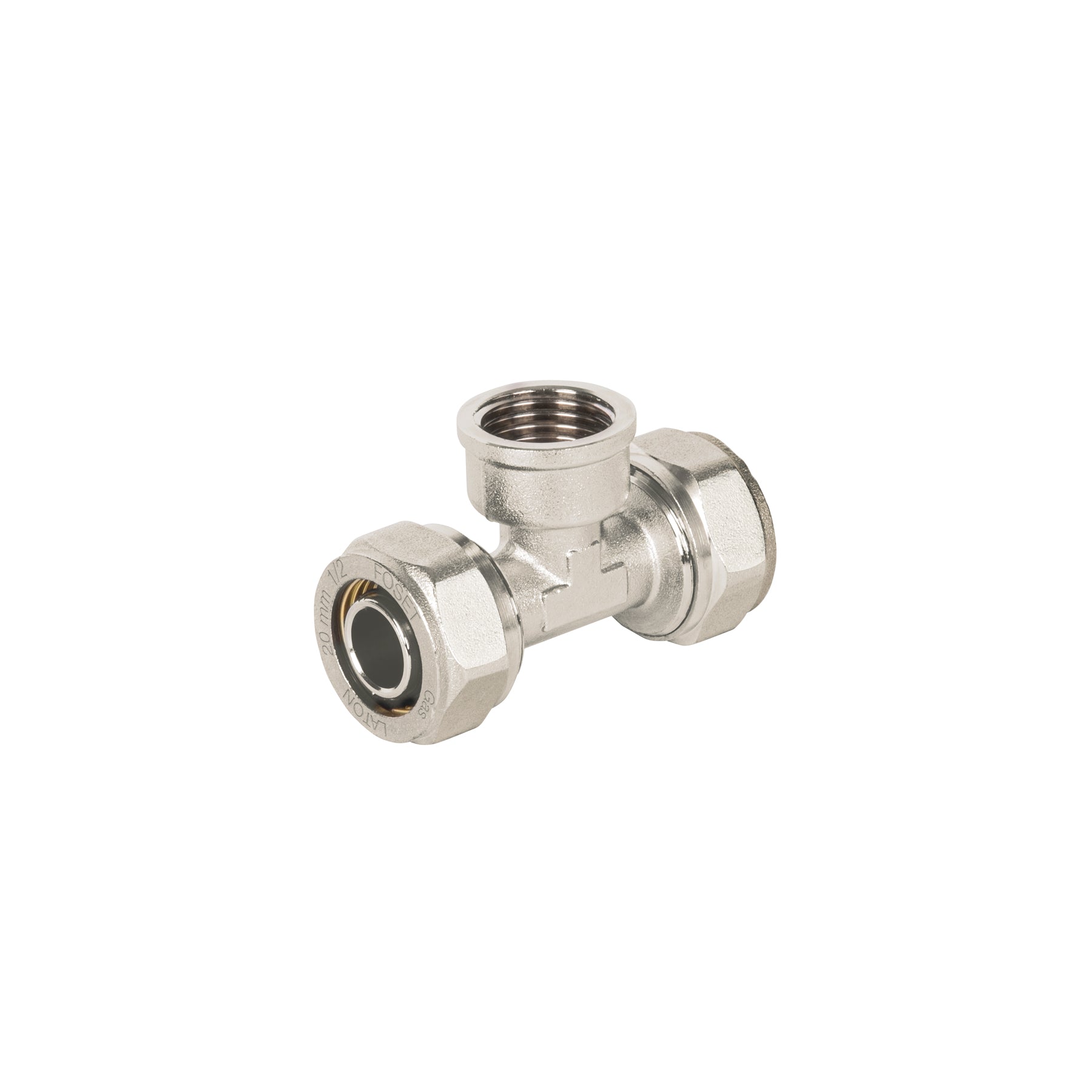 Tee para PEALPE, 1/2', con rosca hembra central, FOSET. Modelo: PPG-12TH