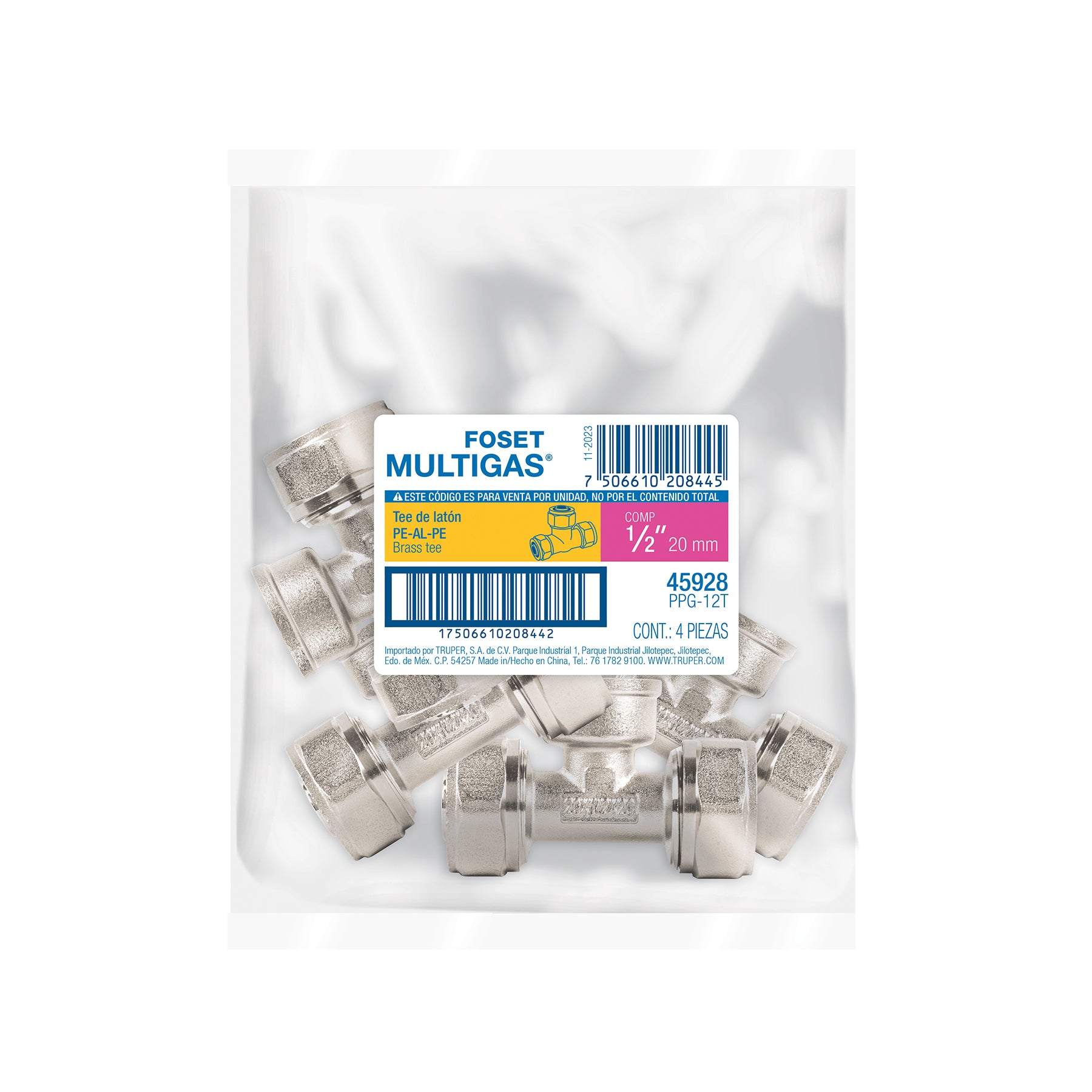 Tee para PEALPE, 1/2', FOSET. Modelo: PPG-12T