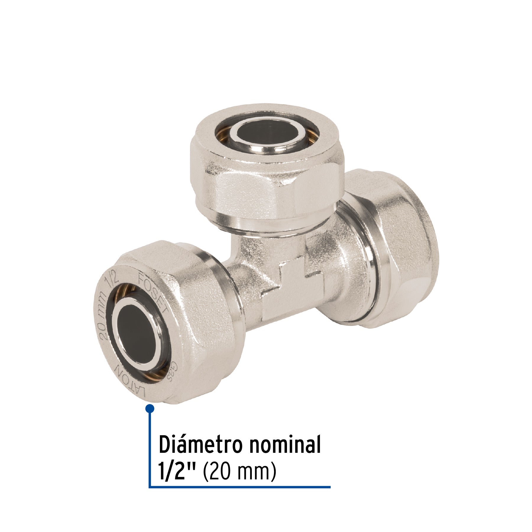 Tee para PEALPE, 1/2', FOSET. Modelo: PPG-12T