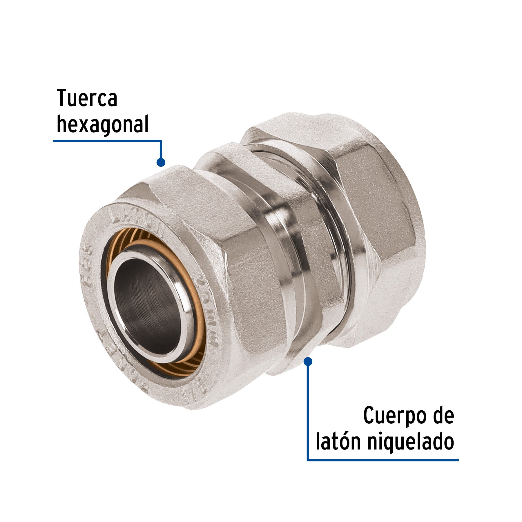 Cople de compresión para PEALPE, 3/4', FOSET. Modelo: PPG-34CM