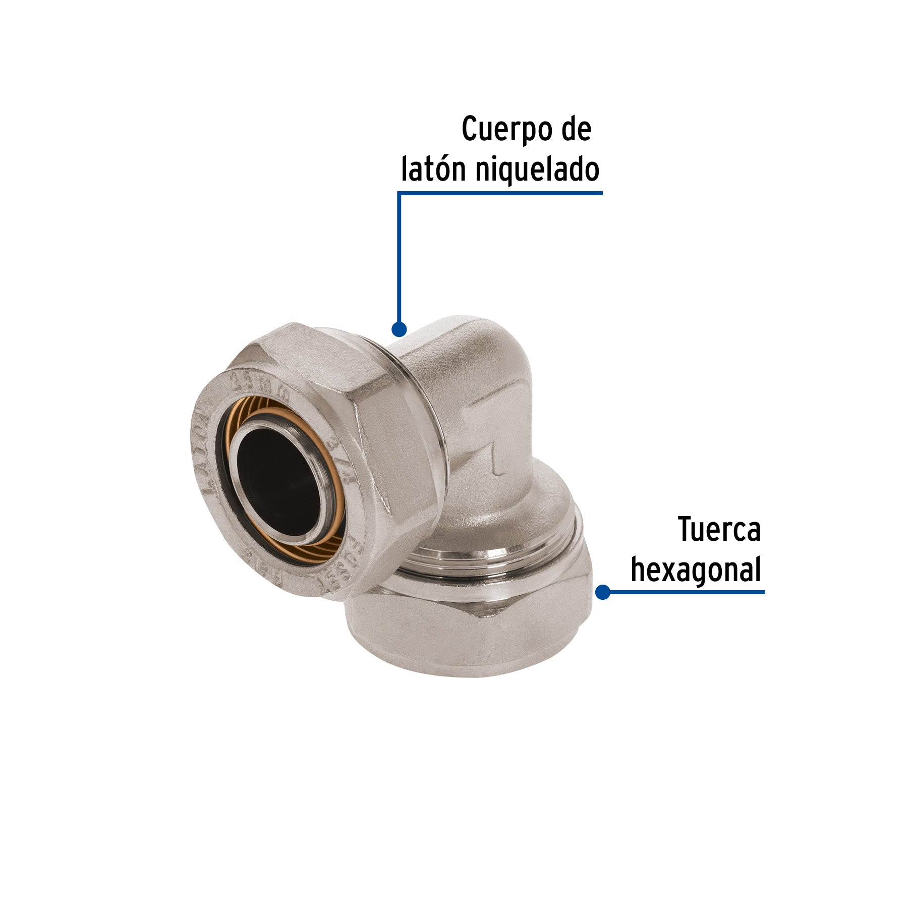 Codo 90° para PEALPE, 3/4', FOSET. Modelo: PPG-34C
