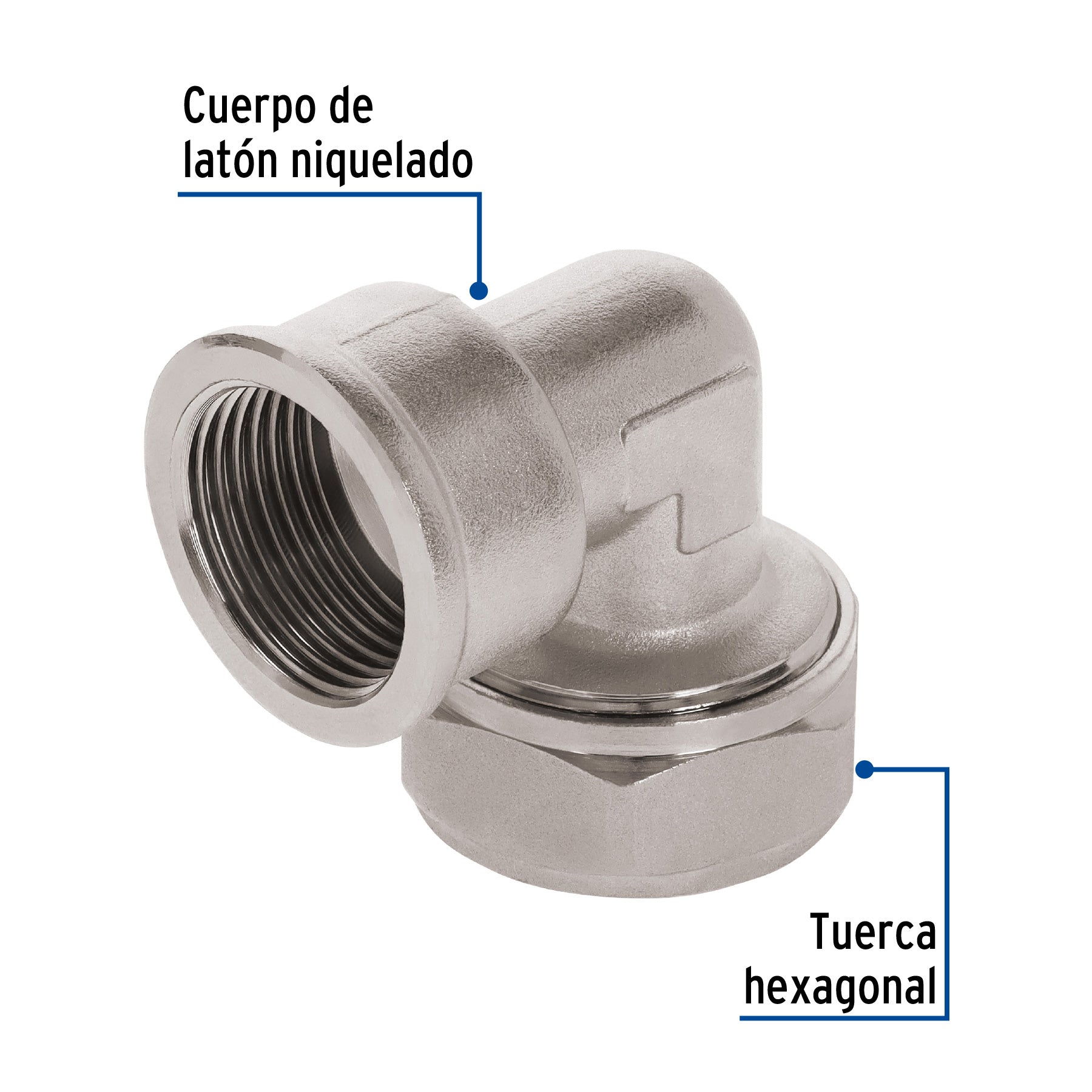 Codo 90° para PEALPE, 3/4', con rosca hembra, FOSET. Modelo: PPG-34H