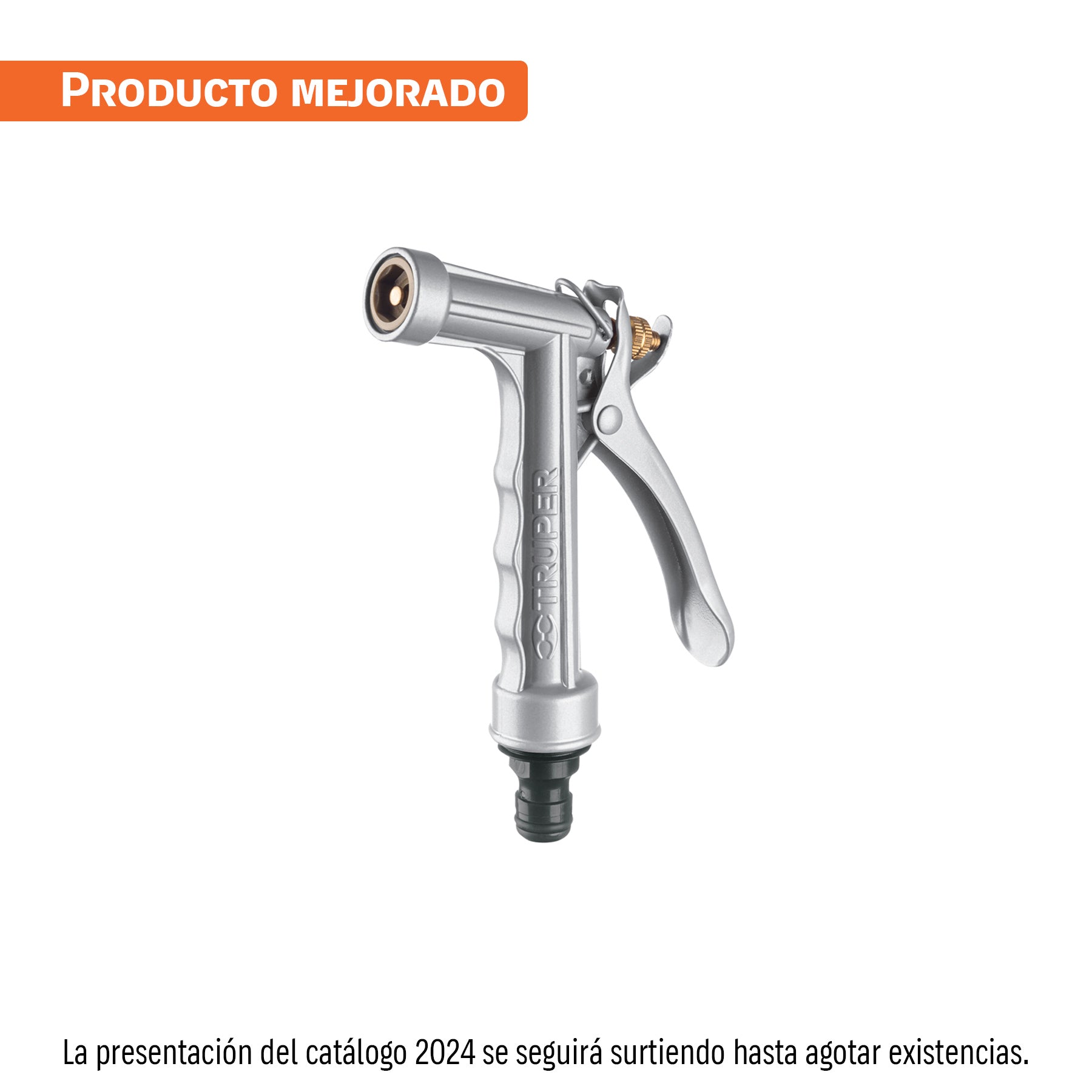 Pistola metálica para riego, 2 funciones, TRUPER. Modelo: PR-101