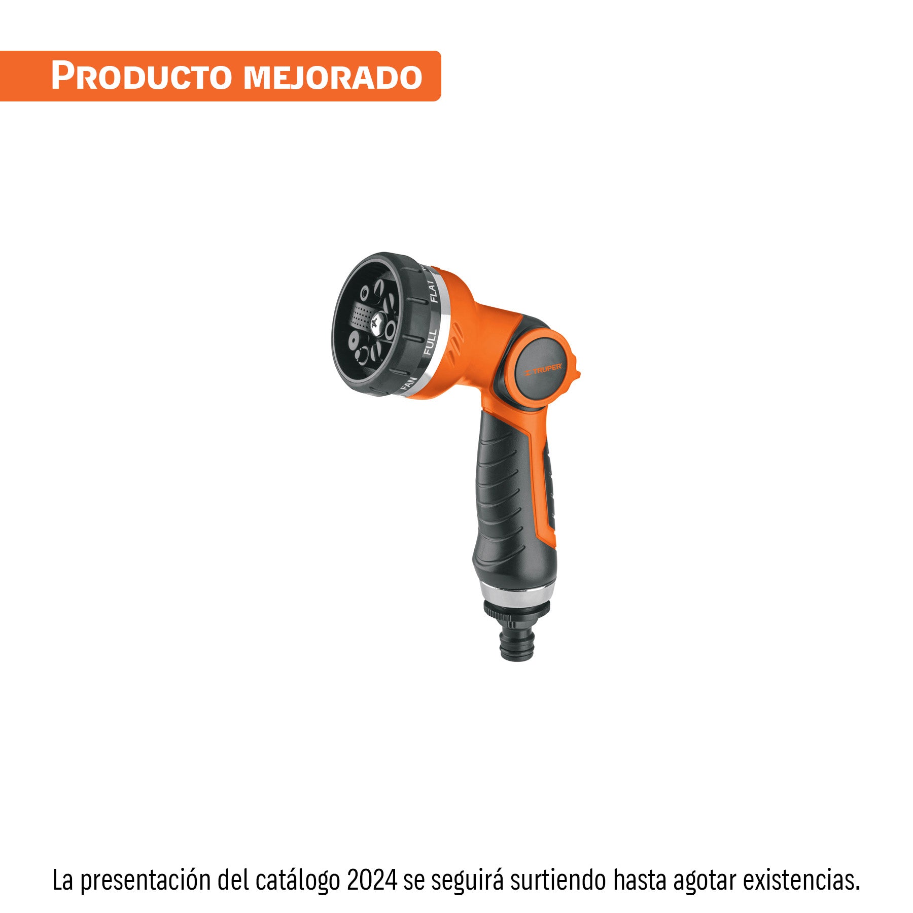 Pistola para riego de 8 funciones plástica, TRUPER. Modelo: PR-307