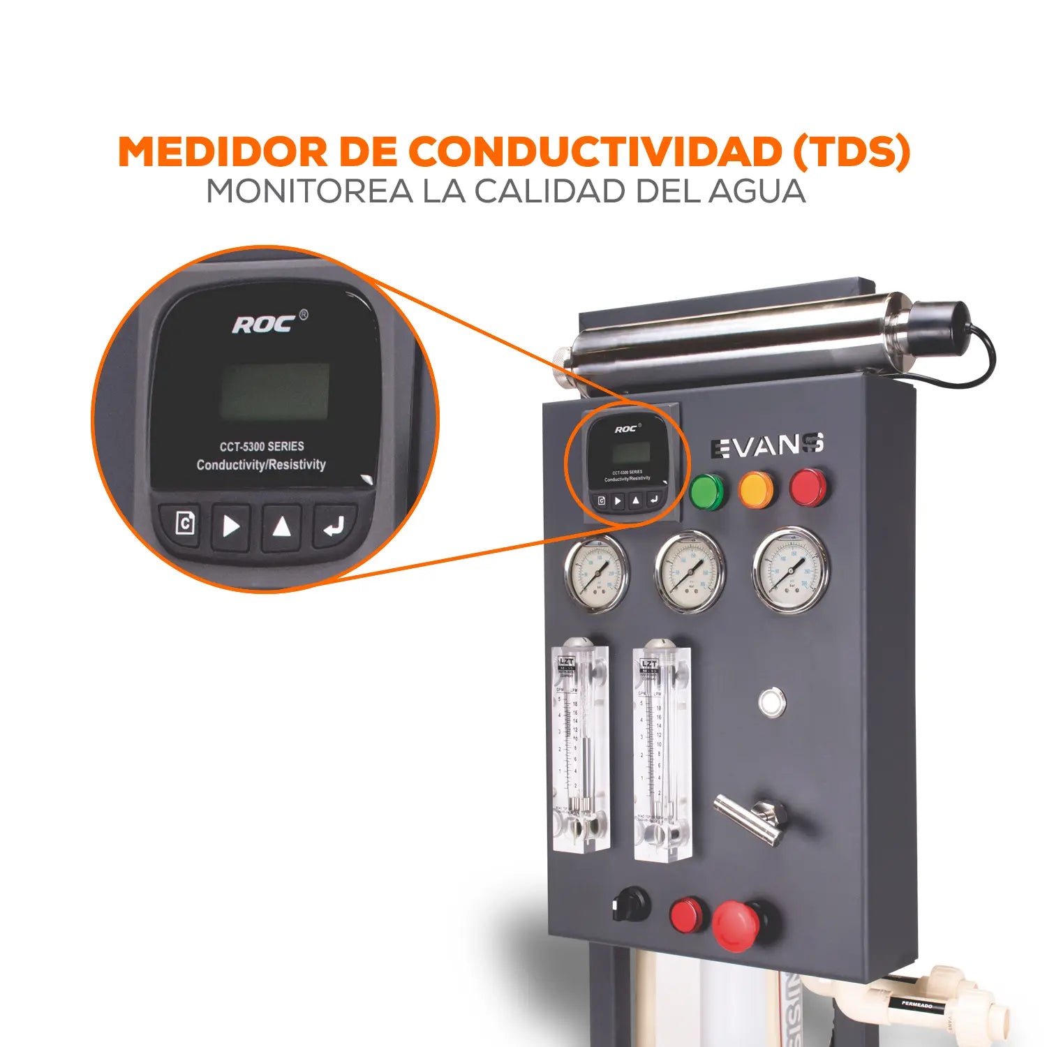 Purificador de ósmosis inversa Marca EVANS. Modelo: RO-1800G