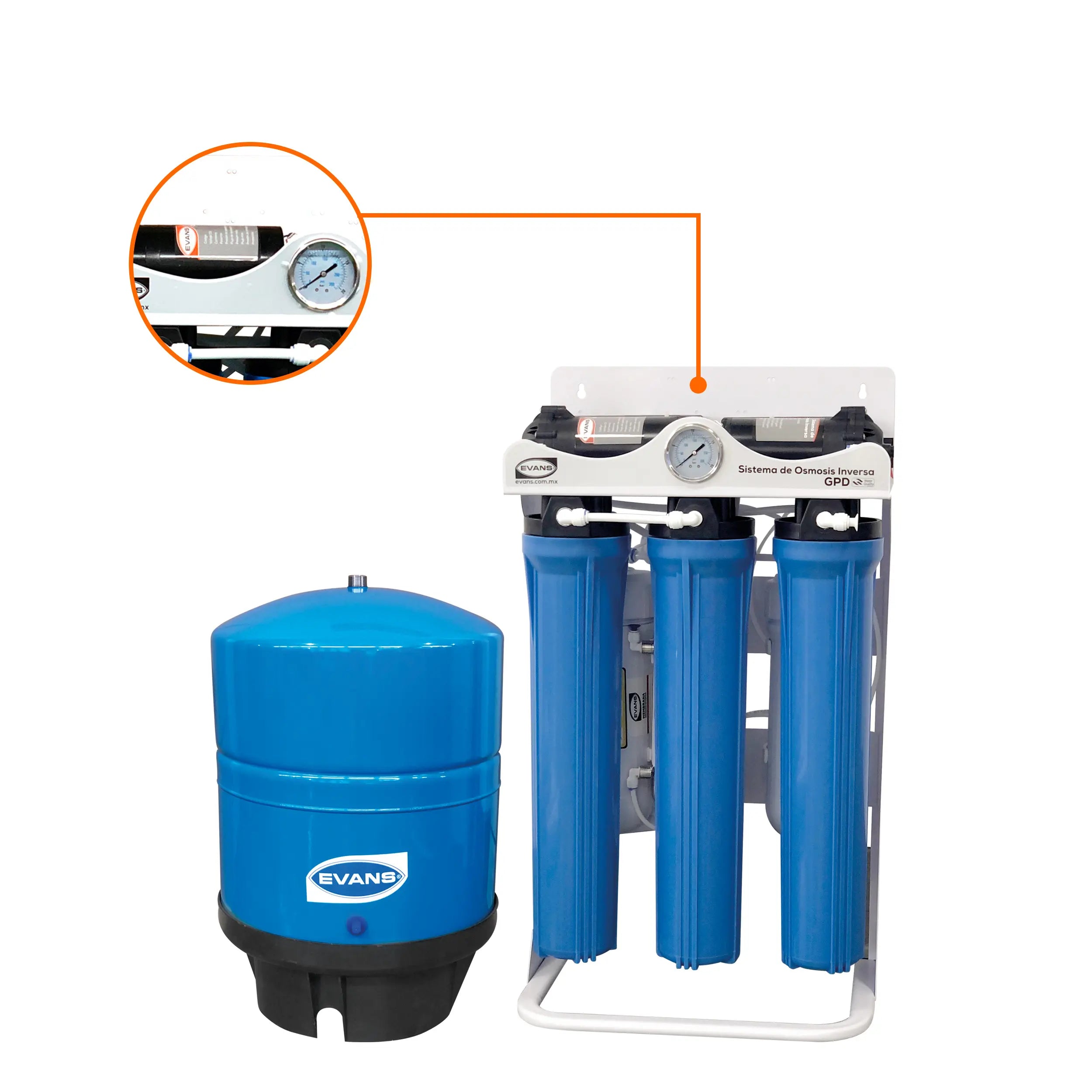 Ósmosis inversa 400 GALONES Marca EVANS. Modelo: RO-400G-D02