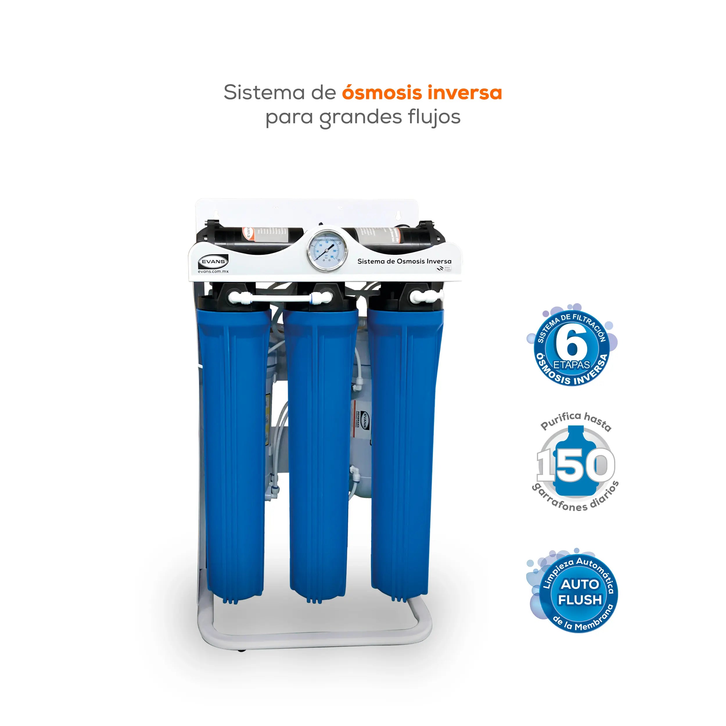 Osmosis Inversa 800 GALONES Marca EVANS. Modelo: RO-800G-D02