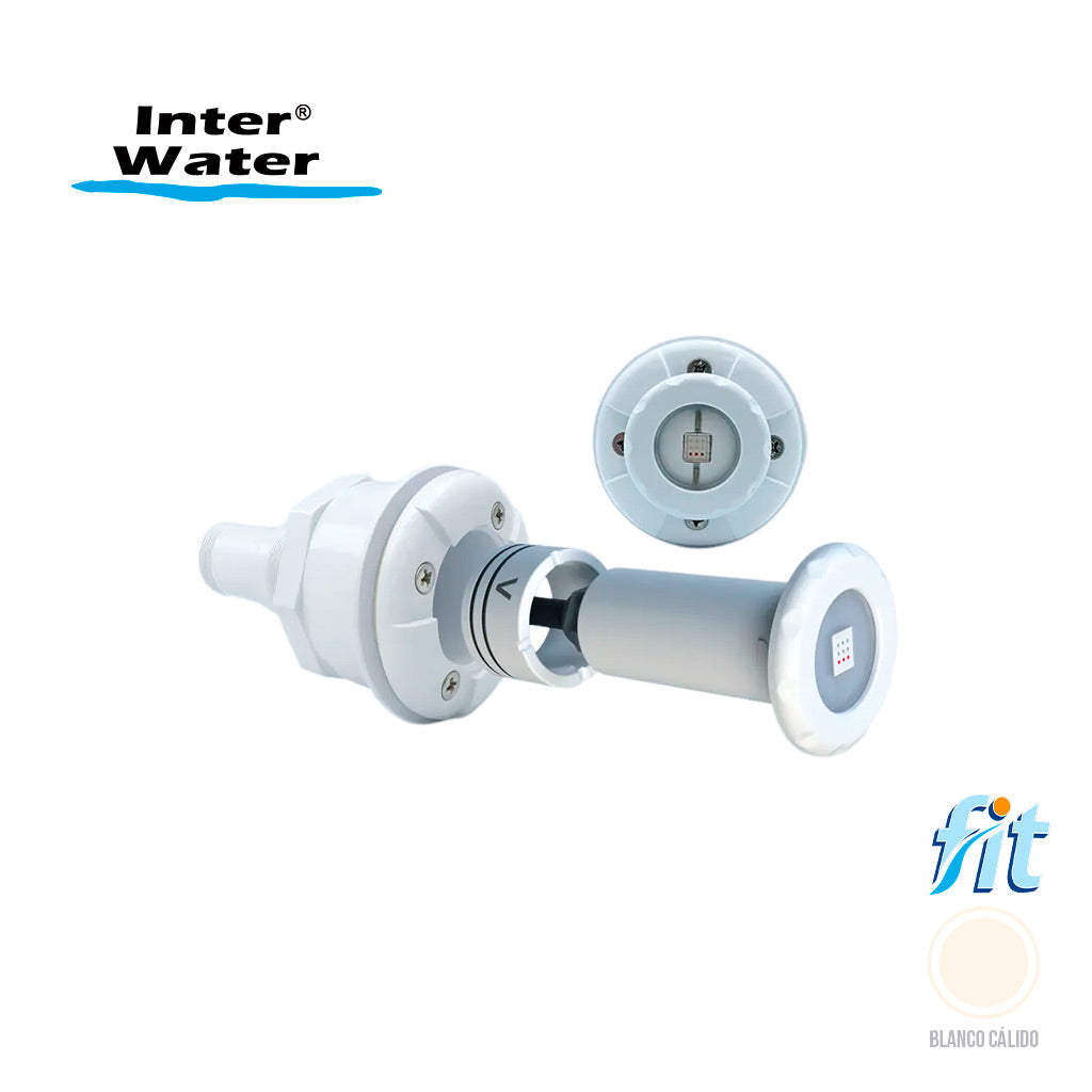 Reflector Fit 1 1/2", Blanco calido, 10W, 12V, cable 15 mts, AC. Modelo: FWW-10-15