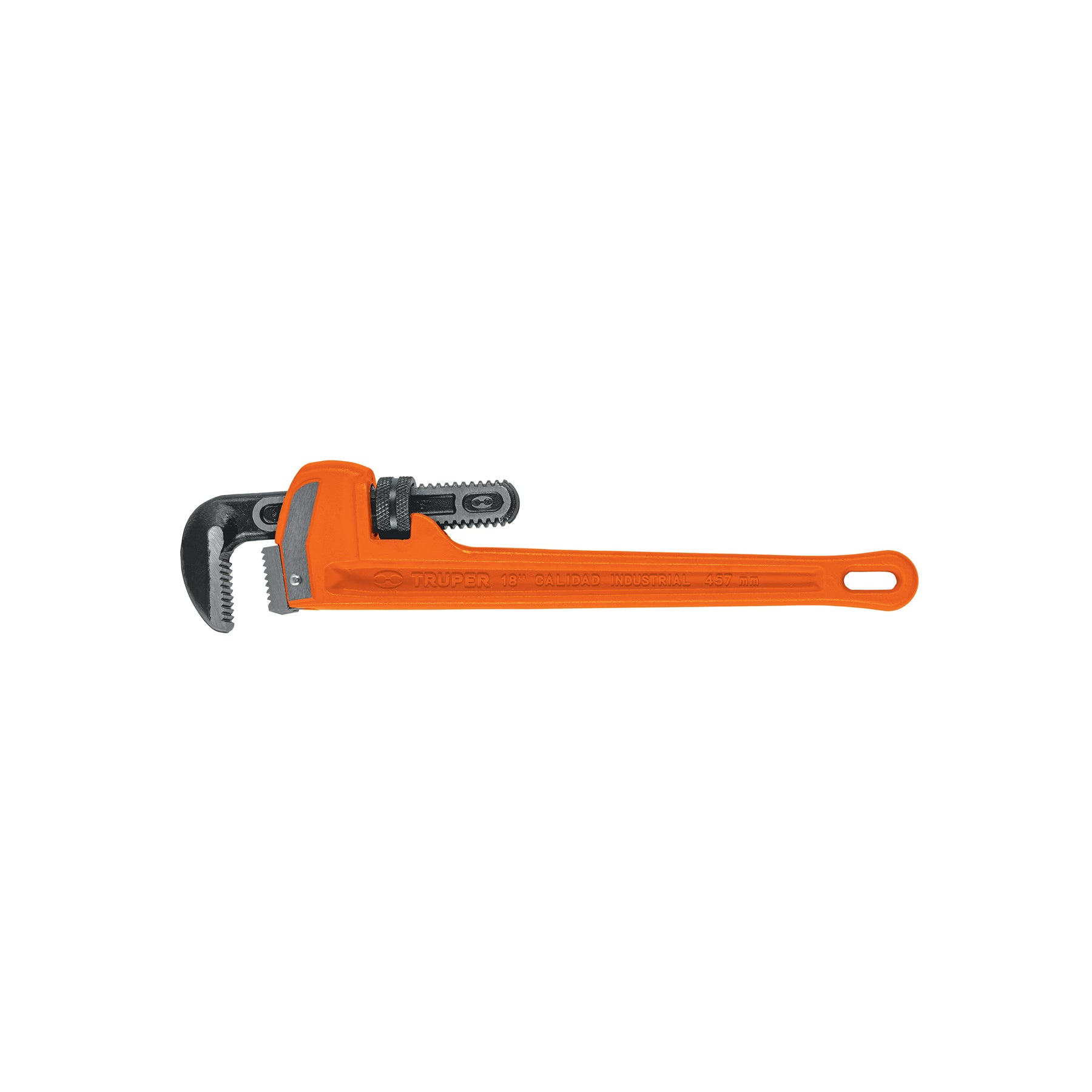 Llave stilson 18' cuerpo robusto de hierro dúctil, TRUPER. Modelo: STI-18