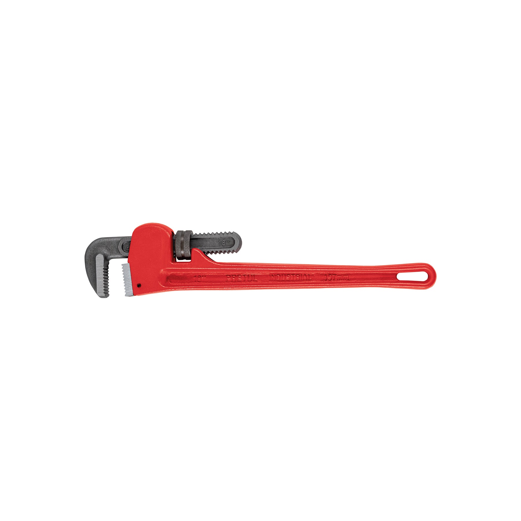 Llave stilson 18' cuerpo de hierro maleable, PRETUL. Modelo: STI-18P