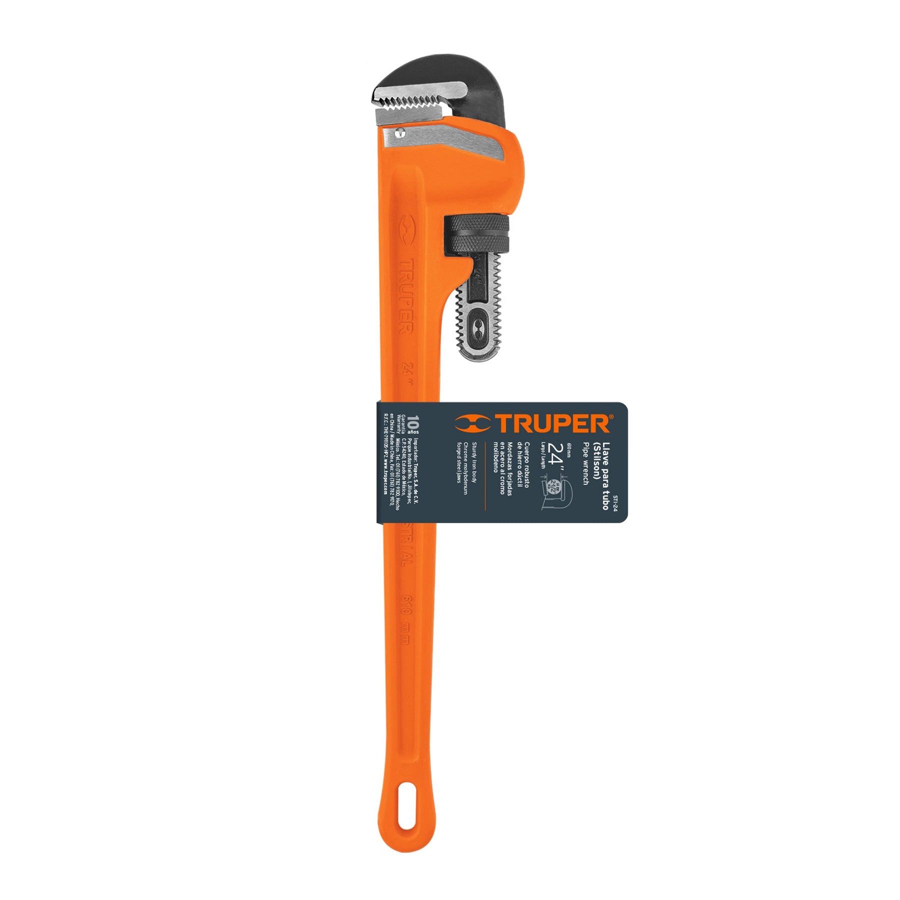 Llave stilson 24' cuerpo robusto de hierro dúctil, TRUPER. Modelo: STI-24