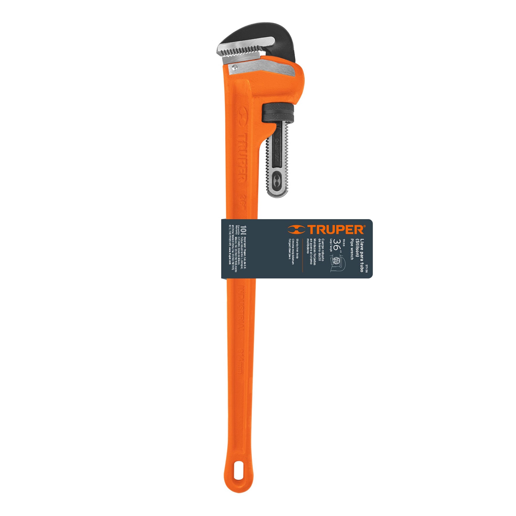 Llave stilson 36' cuerpo robusto de hierro dúctil, TRUPER. Modelo: STI-36
