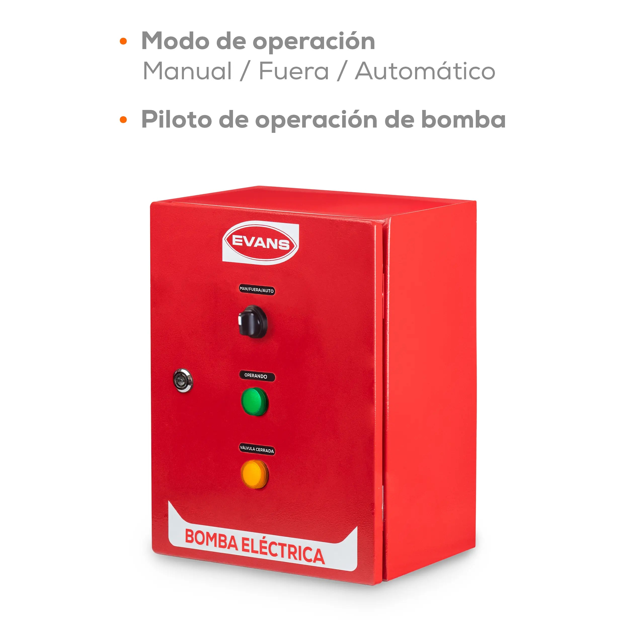 Tab. bomba eléctrica 10 HP 220V Marca EVANS. Modelo: AB-ABE10G