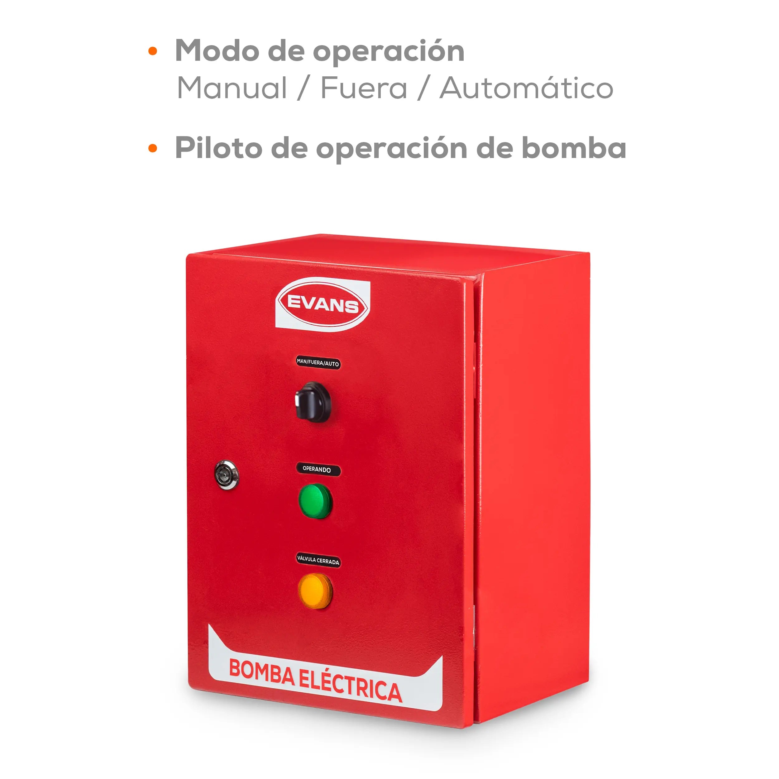 Tab. bomba eléctrica 10 HP 440V Marca EVANS. Modelo: AB-ABE10H