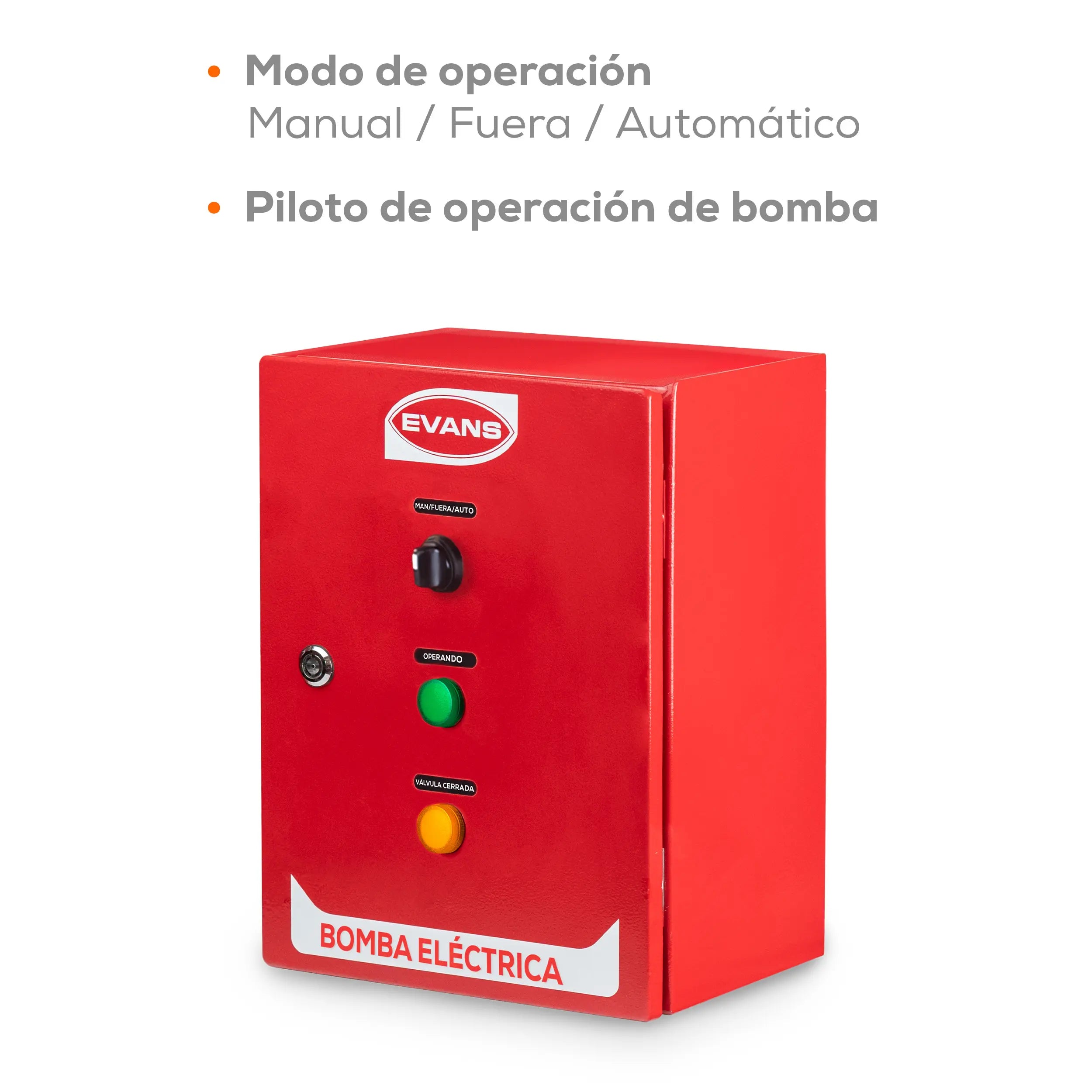 Tab. bomba eléctrica 15 HP 440V Marca EVANS. Modelo: AB-ABE15H