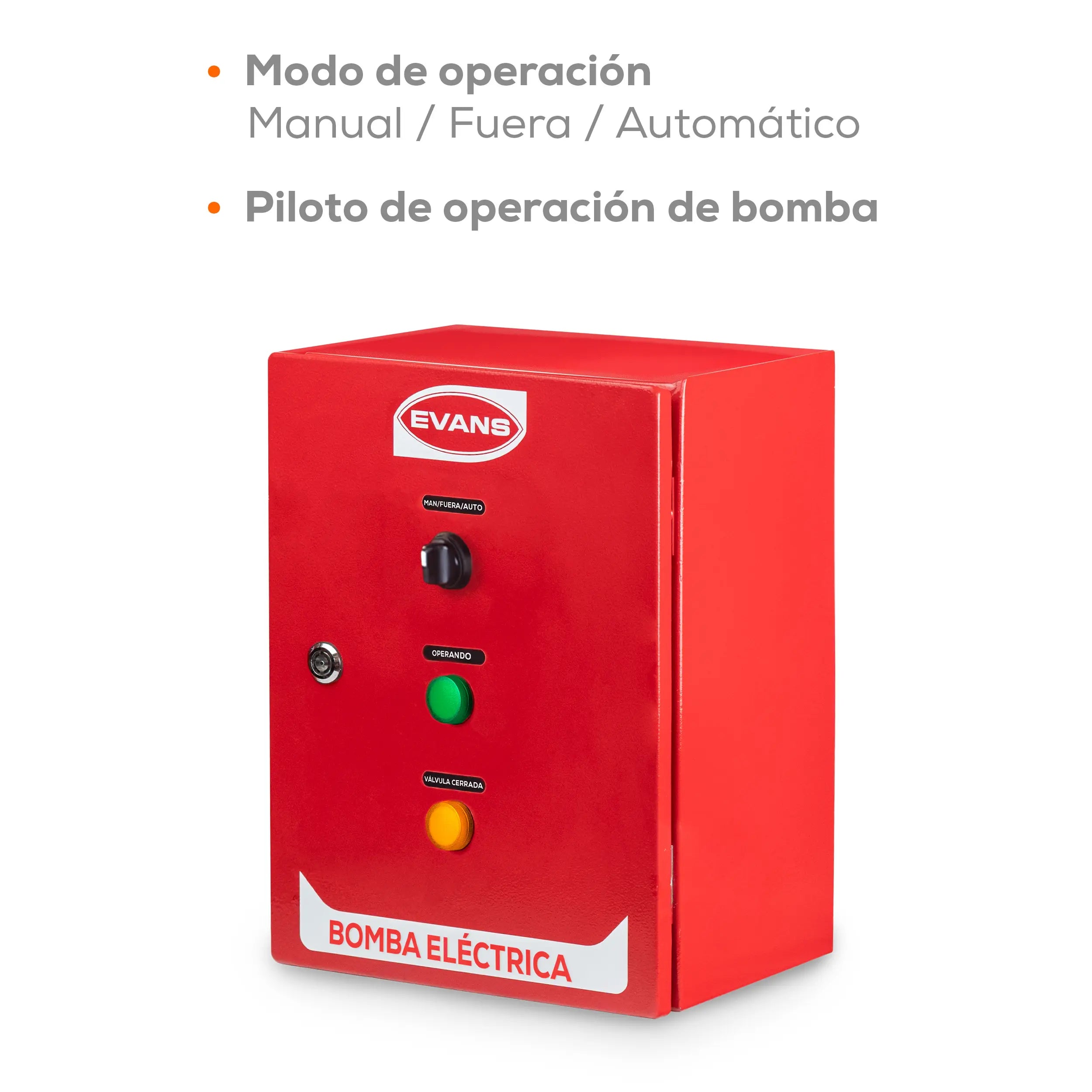 Tab. bomba eléctrica 20 HP 220V Marca EVANS. Modelo: AB-ABE20G
