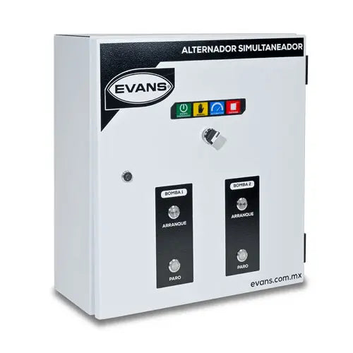 Alternador simultaneador 2X10 HP Marca EVANS. Modelo: AB-AS1000GN