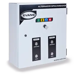 Alternador simultaneador 3X15 HP 220 V Interruptor de presión Marca EVANS. Modelo: AB-AST1500G