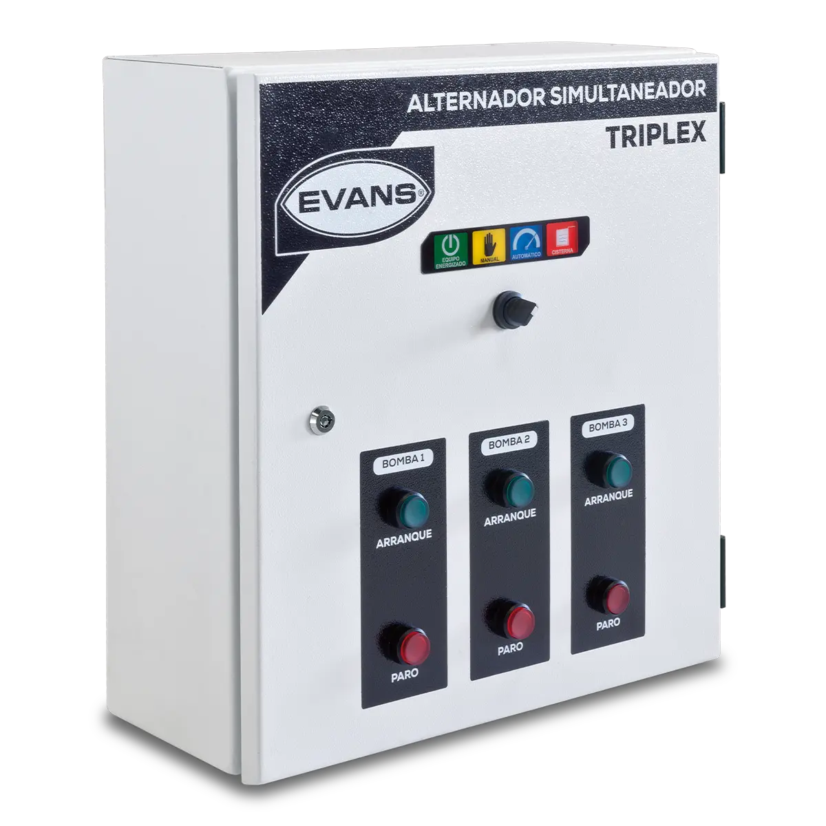Alternador simultaneador 3X2 HP Marca EVANS. Modelo: AB-AST200G