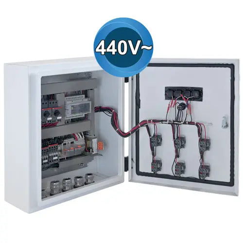 Alternador simultaneador 3X15 HP 440 V Flotador eléctrico Marca EVANS. Modelo: AB-ASTV1500H