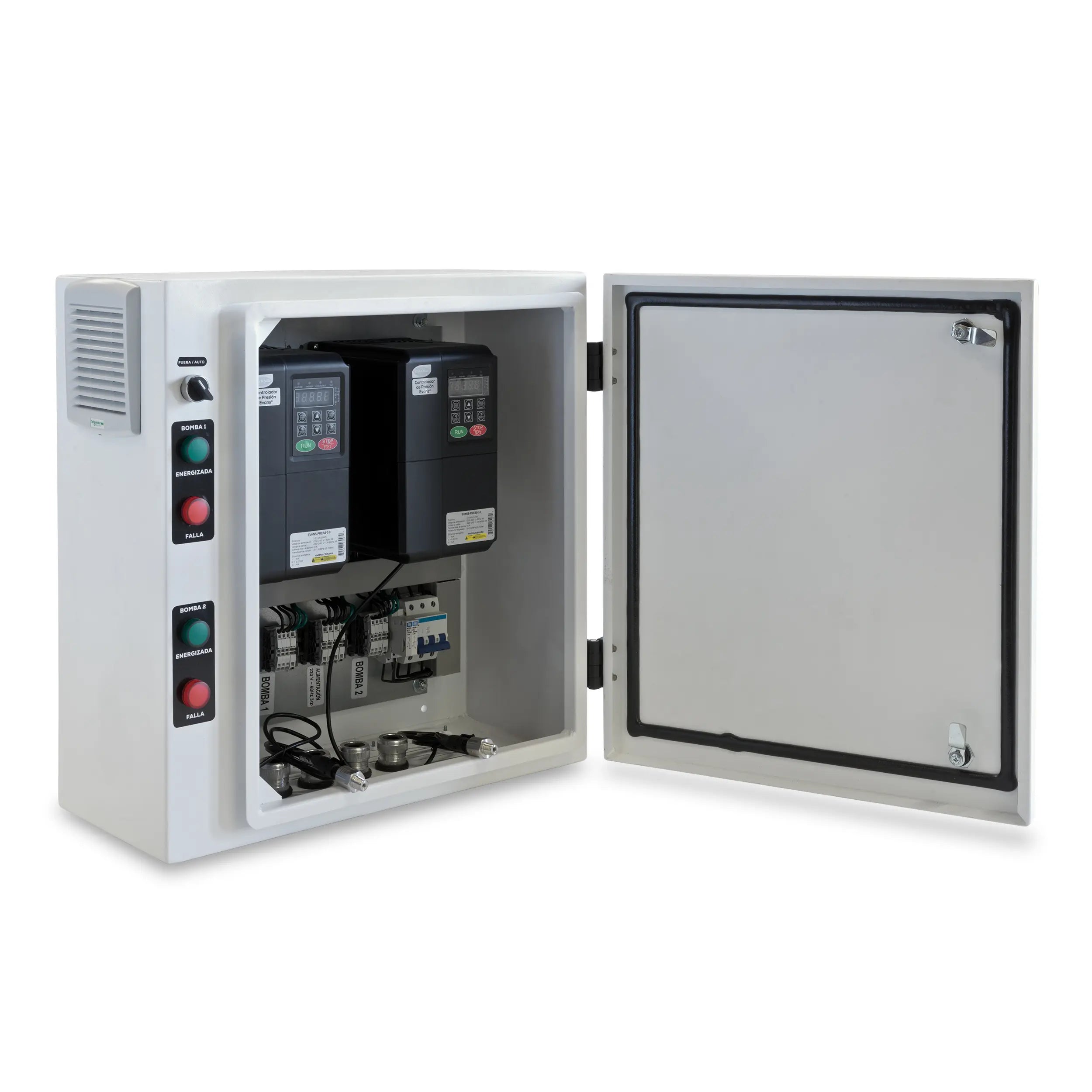 Gabinete presión constante 3HP Marca EVANS. Modelo: GPC2BP-3G
