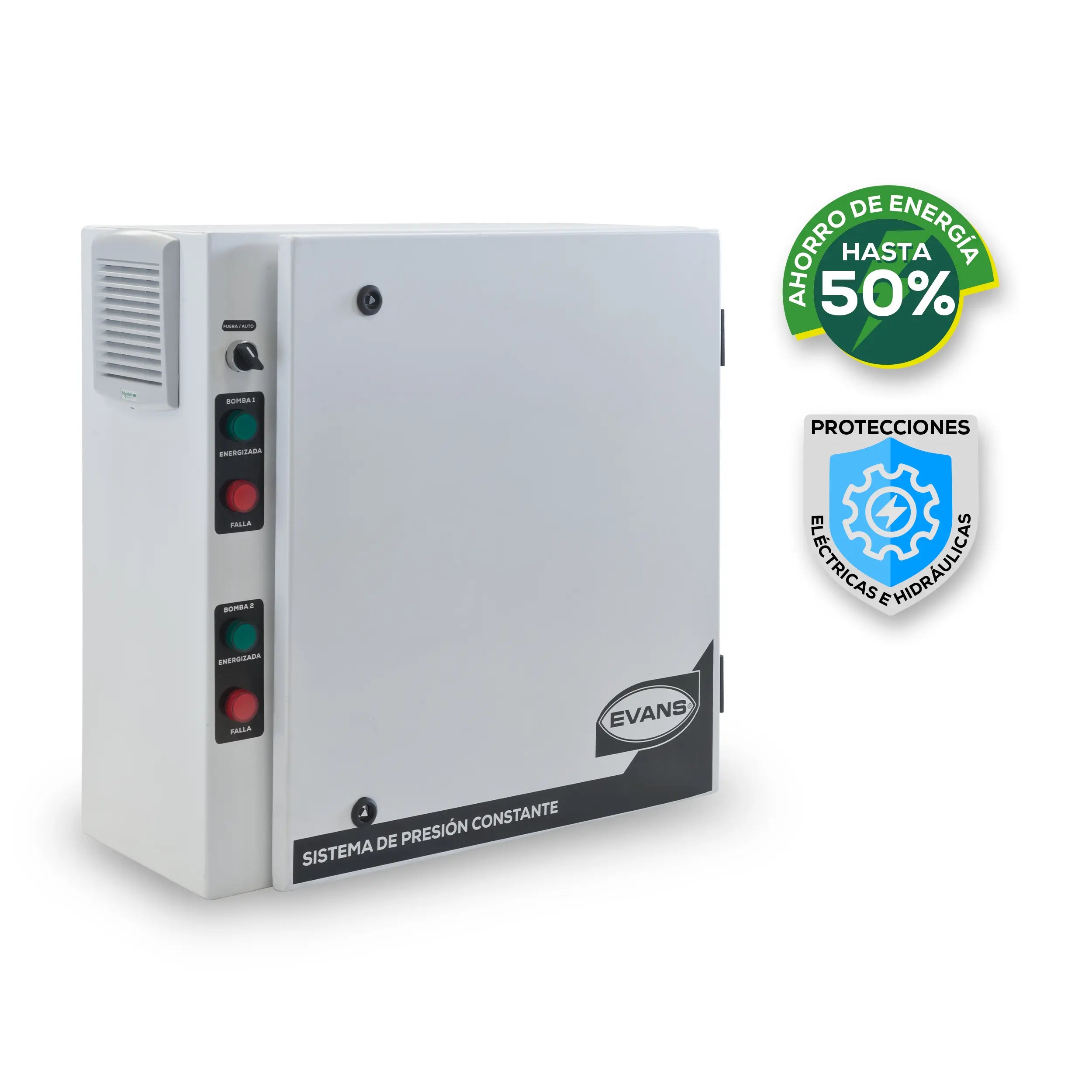 Gabinete presiòn constante 5HP 440 V Marca EVANS. Modelo: GPC2BP-5H