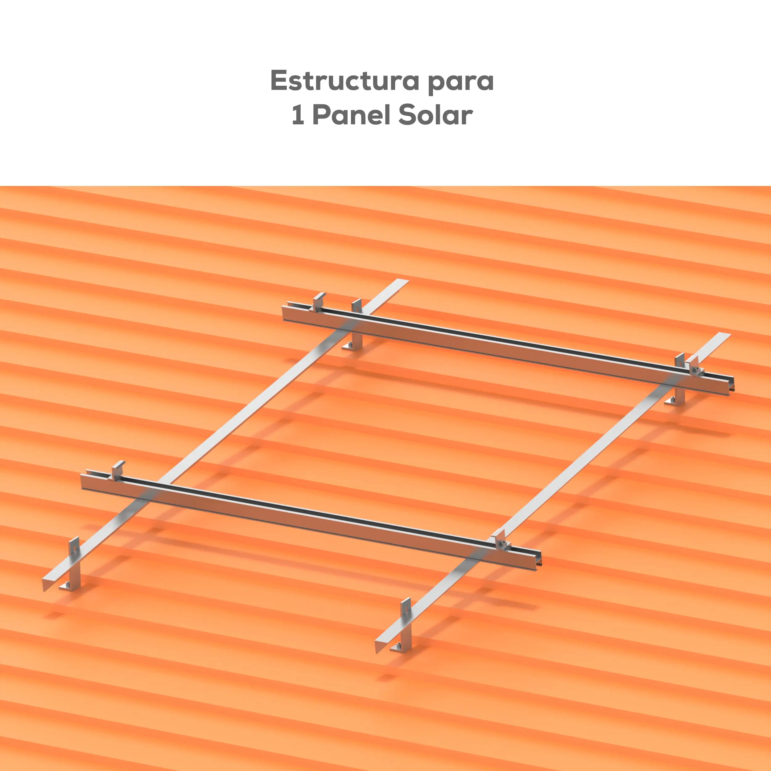 Estructura 1 paneles solares Marca EVANS. Modelo: ASB01MFVIN-1X1