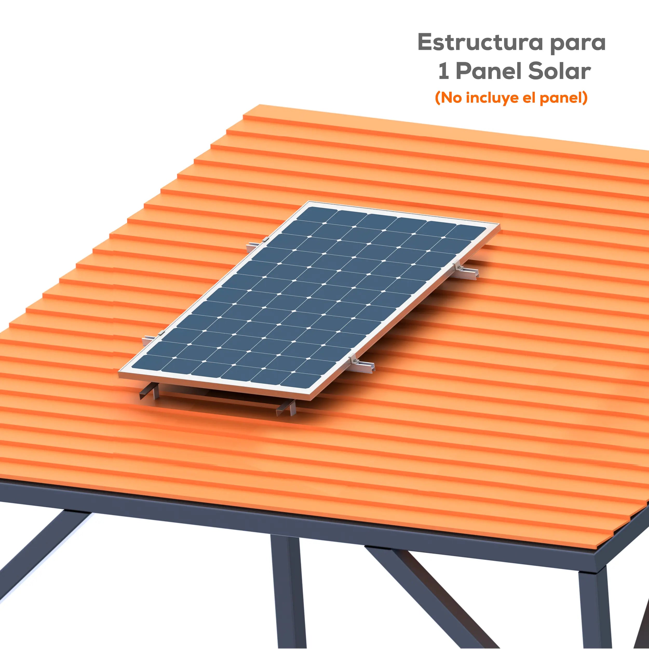 Estructura 1 paneles solares Marca EVANS. Modelo: ASB01MFVIN-1X1
