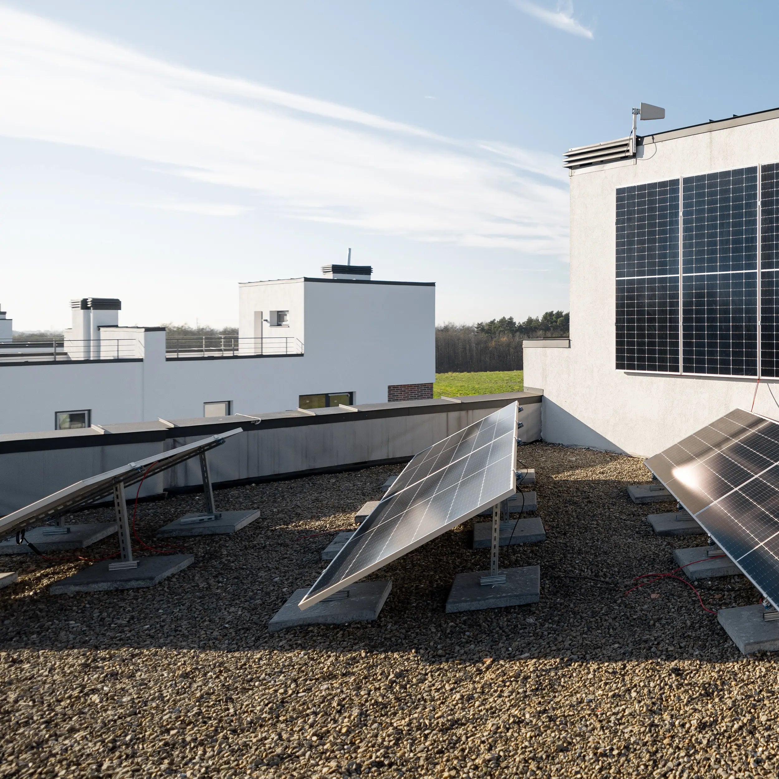 Estructura 2 paneles solares Marca EVANS. Modelo: ASB02MFVSP-1X2