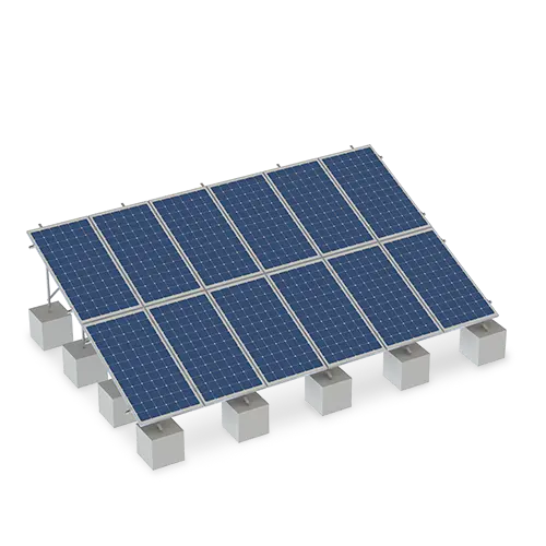 Estructura 12 paneles solares Marca EVANS. Modelo: ASB12MFVL-2X6
