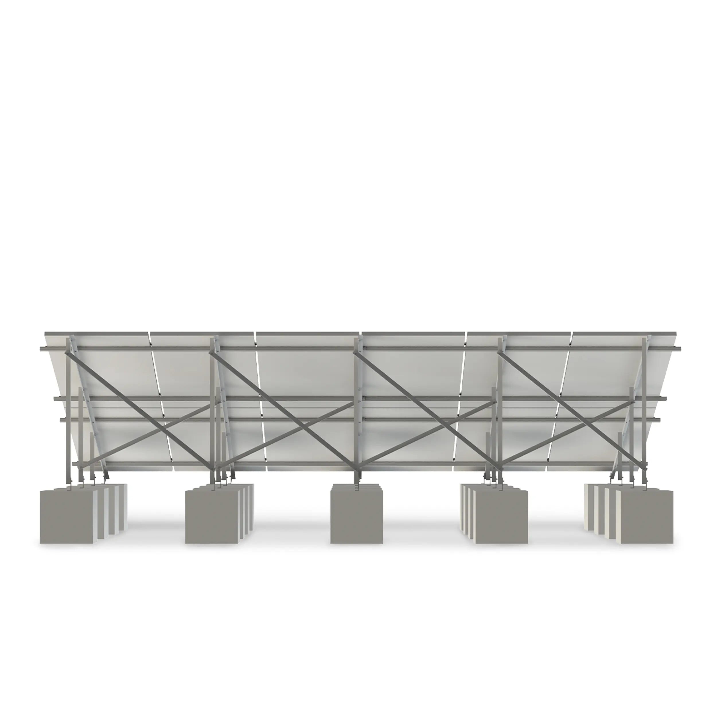 Estructura 12 paneles solares Marca EVANS. Modelo: ASB12MFVL-2X6