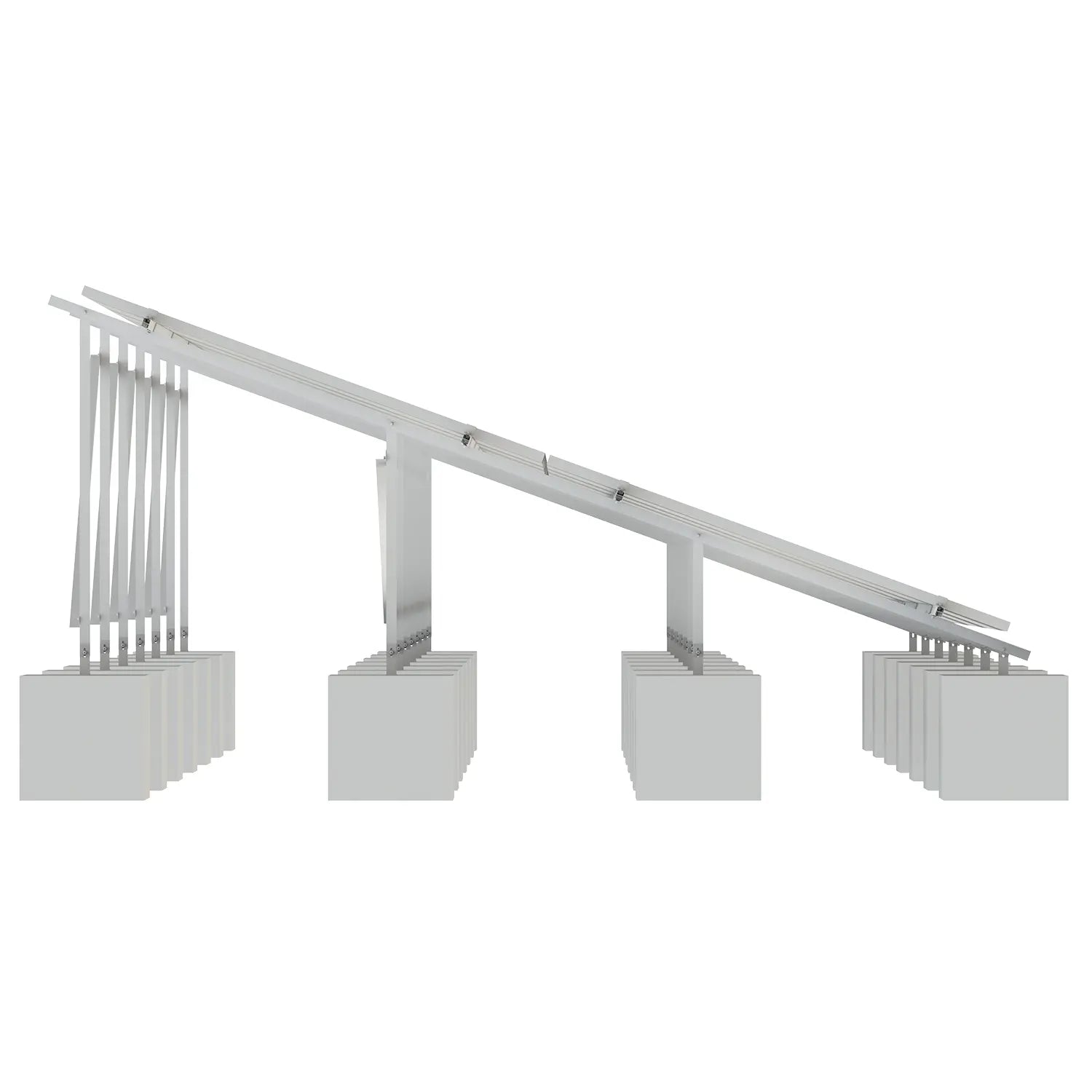Estructura 20 paneles solares Marca EVANS. Modelo: ASB20MFVG-2X10
